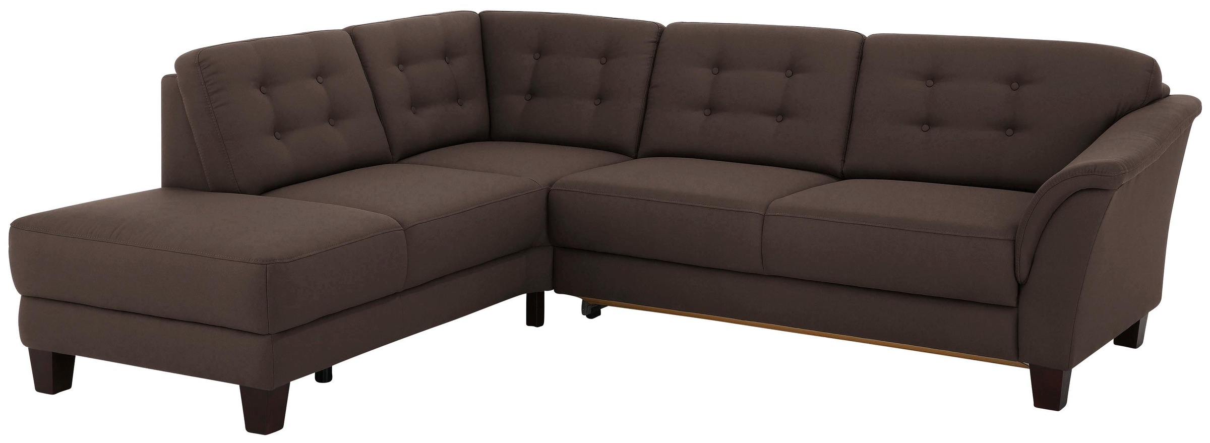 Image of Home affaire Ecksofa »Lillesand«, mit Federkern und Knopfheftung im Rücken, Füsse Buche dunkel bei Ackermann Versand Schweiz