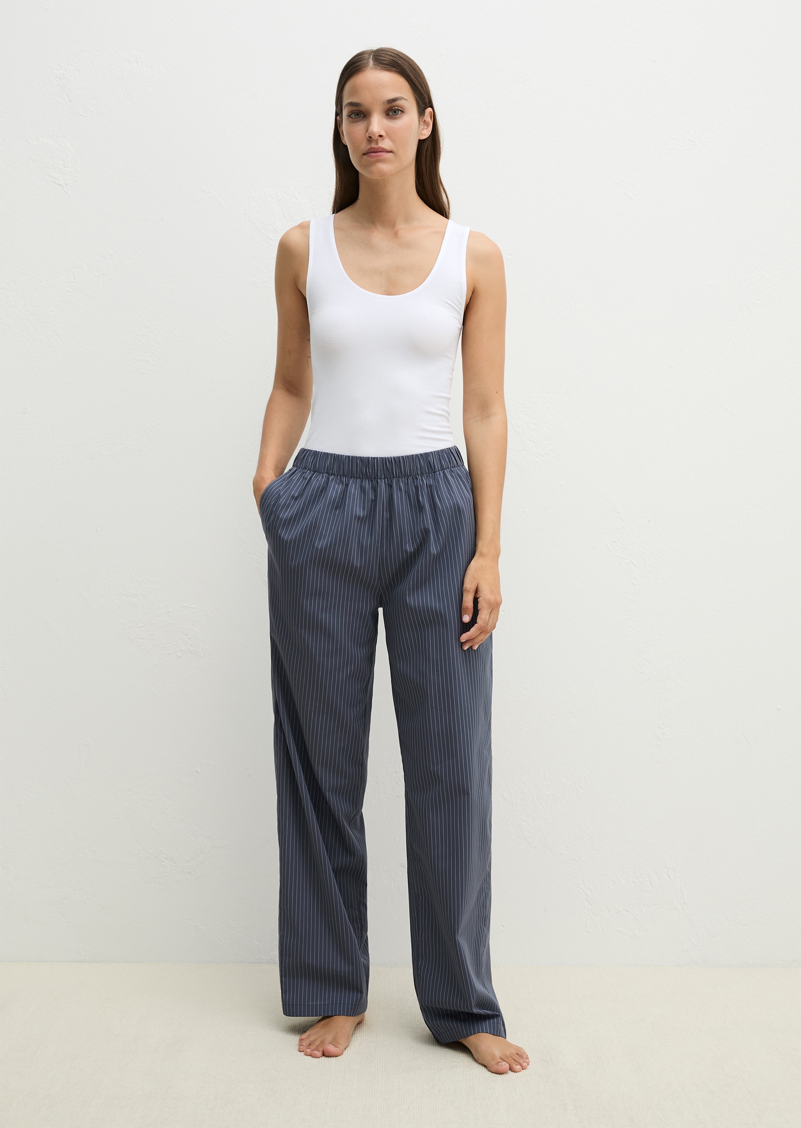 Image of Marc OPolo Loungehose mit geradem Bein, für Homewear, aus gewebter Baumwolle