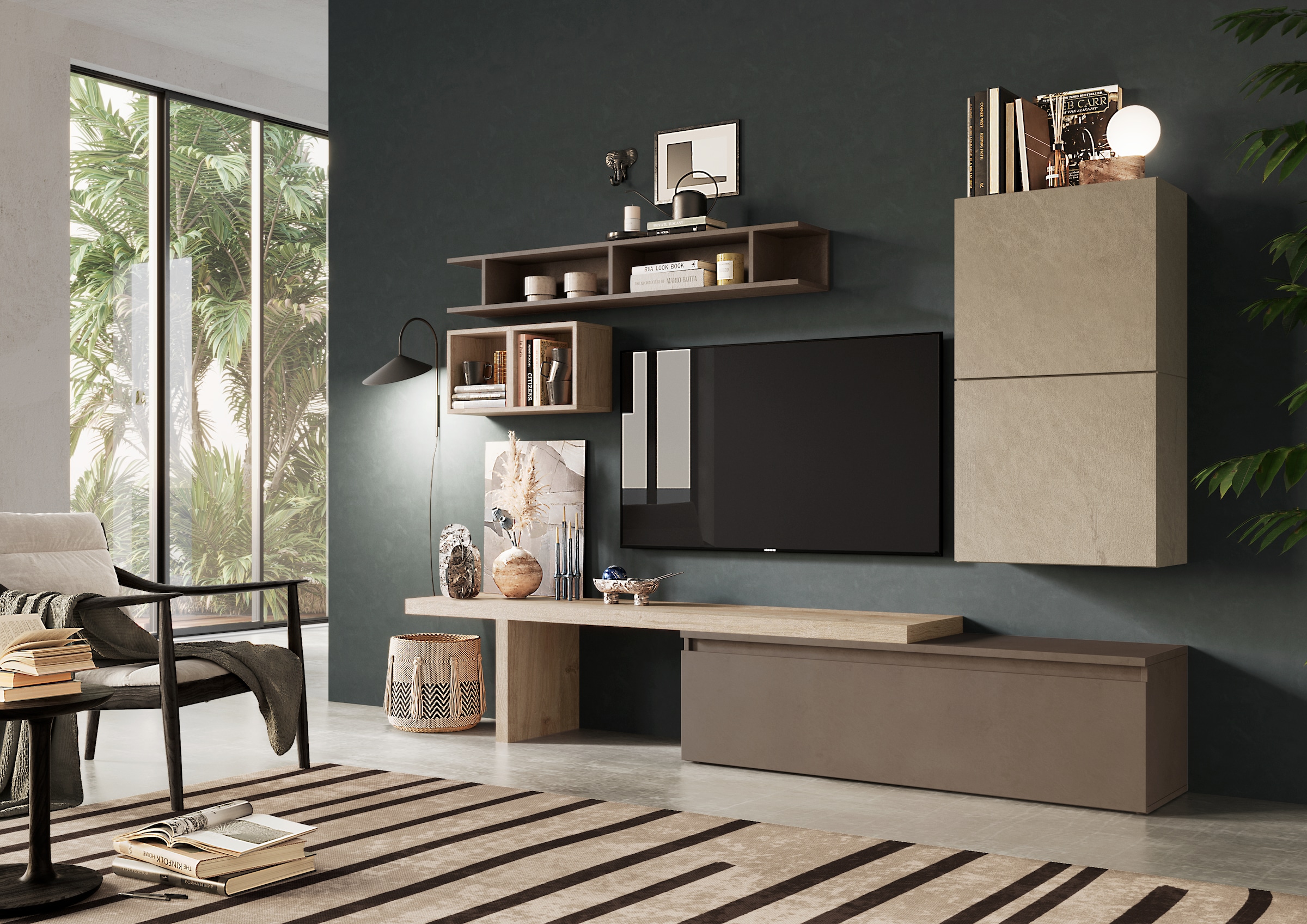 Image of Home affaire Wohnwand "Infinity, 6tlg. Breite 276 cm, Höhe variabel, Schrankwand, Anbauwand" 6 Stk. tlg.