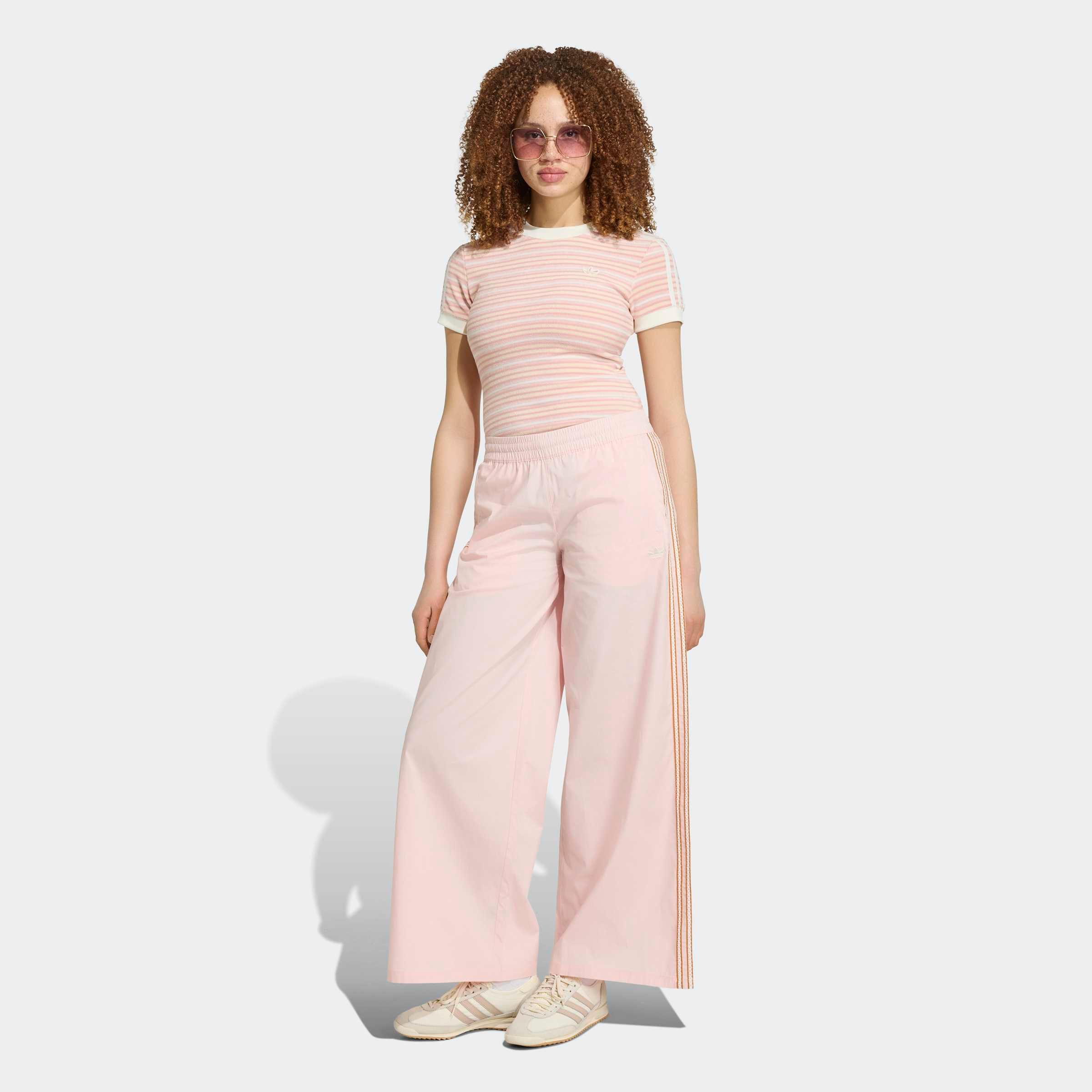 Image of adidas Originals Sporthose "ADIDAS ORIGINALS SUMMER GLOW, WEITES BEIN" für Erwachsene, mit Gummizug, aus Baumwolle, normal-weite Passform