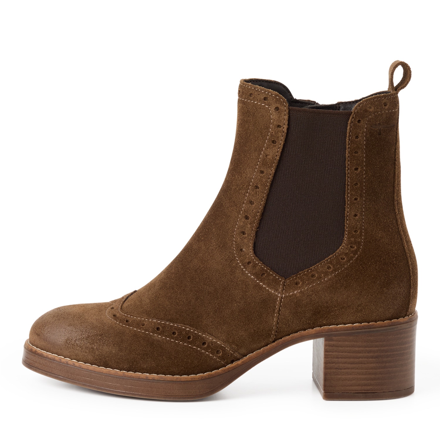 Tamaris Bottines chelsea  Blockabsatz, Stiefelette mit Innenreissverschluss und Stretcheinsatz