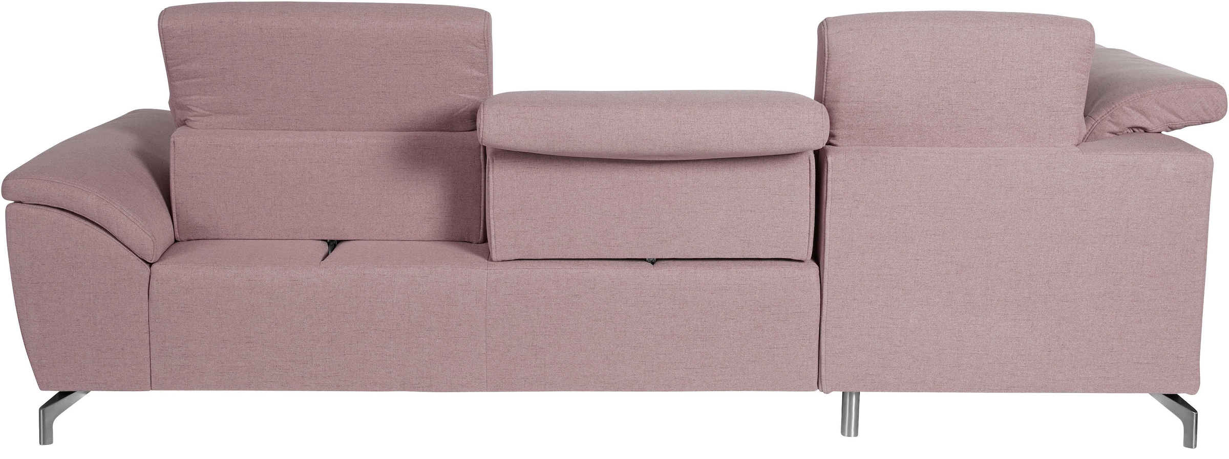 sit&more Canapé d'angle »Percy L-Form« 12 cm Fusshöhe, Sitztiefenverstellung, wahlweise in 2 Fussfarben
