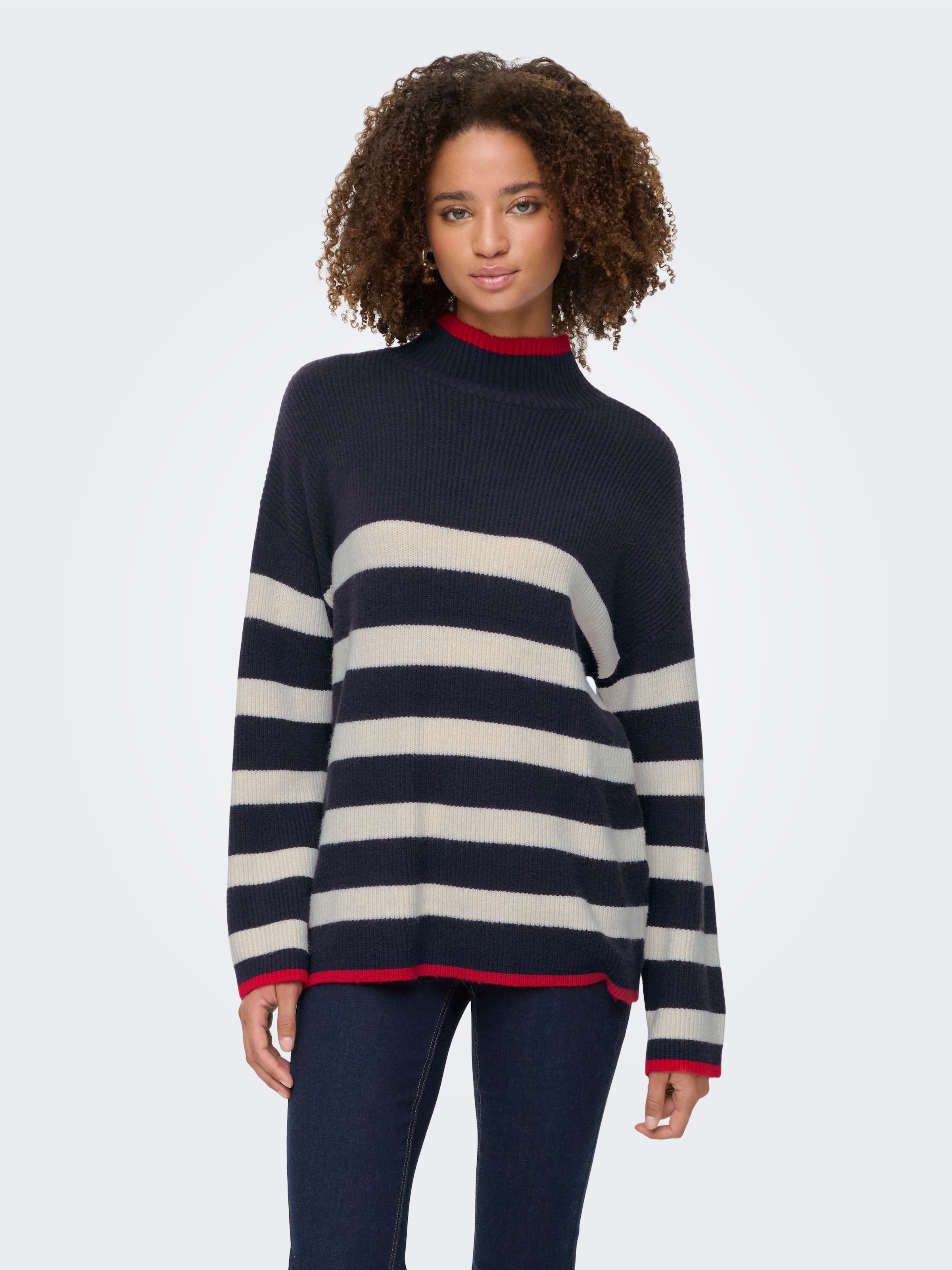 ONLY Pull en tricot »ONLKATIA LS RIB HIGHNECK CC KNT«