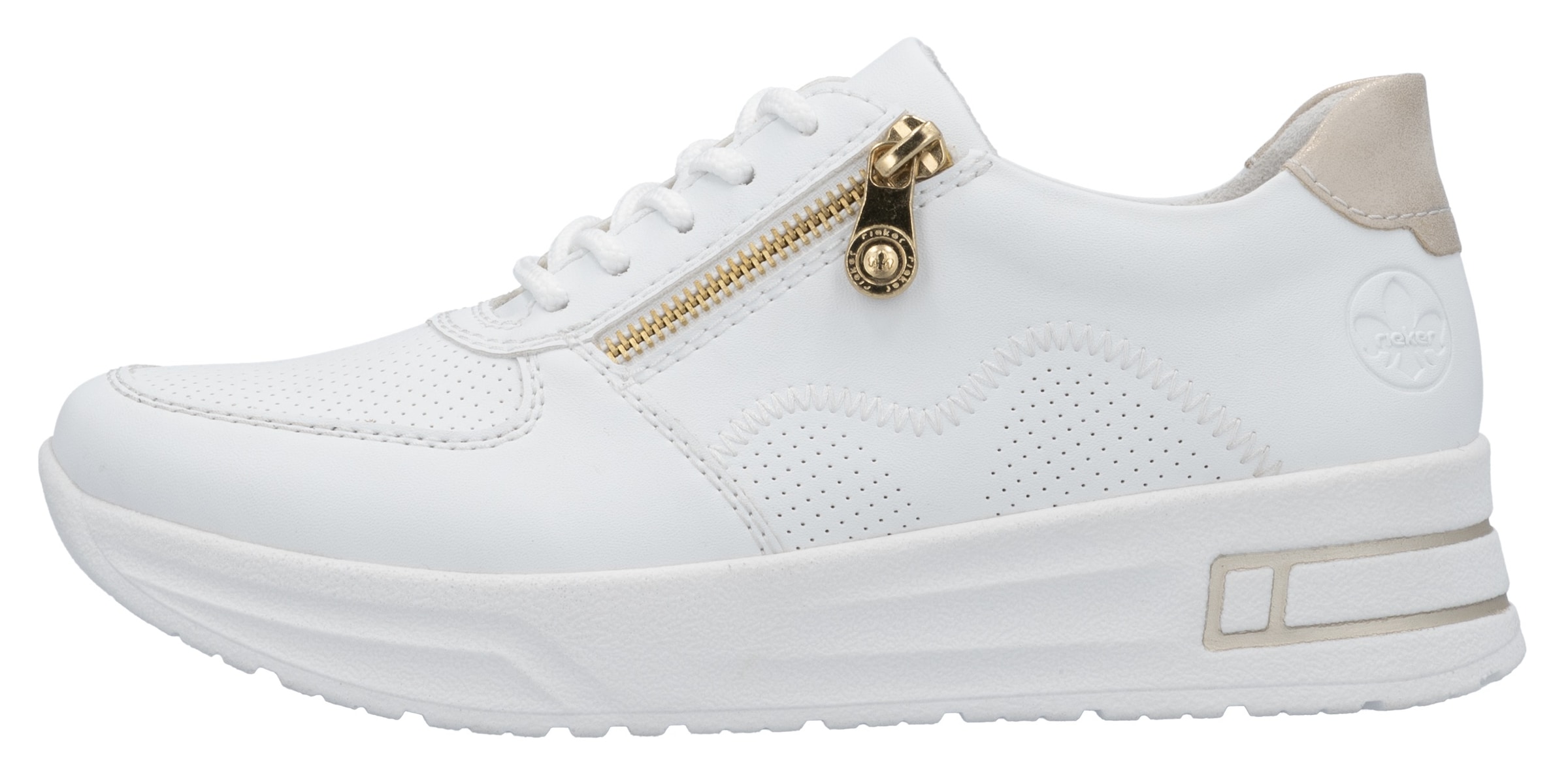 Rieker Baskets à plateforme  , Halbschuh, Schnürschuh, Freizeitsneaker mit Reissverschluss