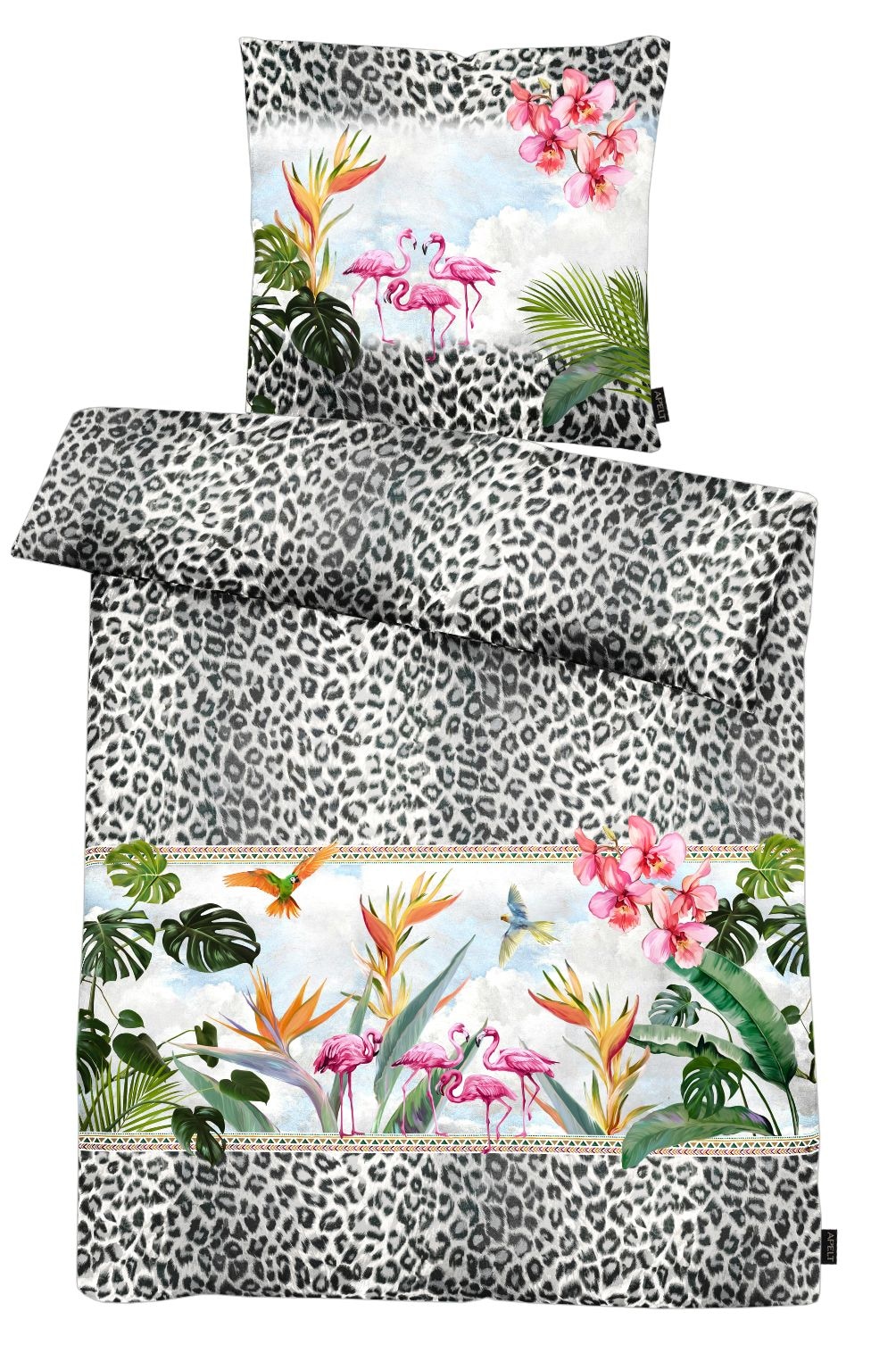 Image of APELT Bettwäsche "Paradise" 2 tlg. Bettwäsche-Set mit Reissverschluss, Baumwoll-Satin, Digitaldruck