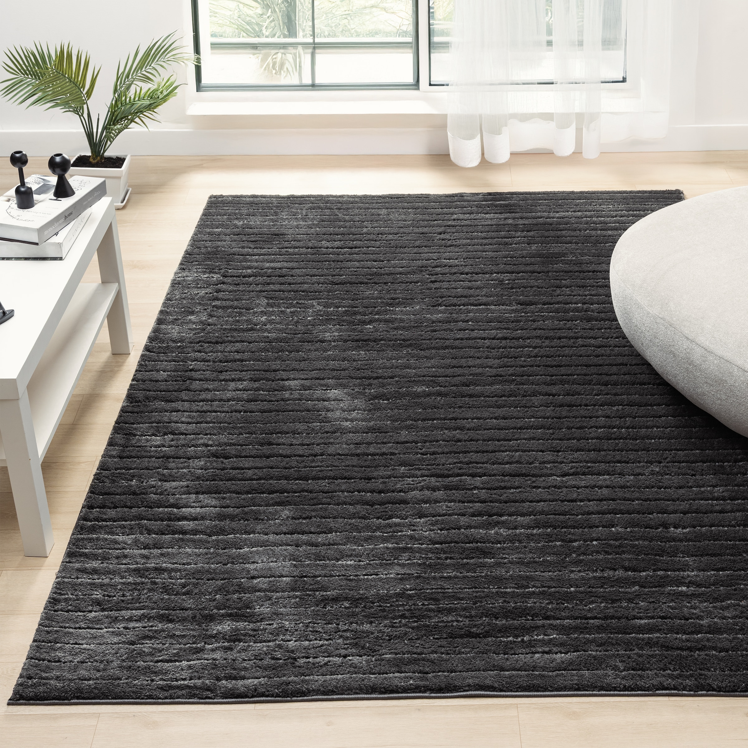 LeGer Home by Lena Gercke Tapis »Selma« Rectangulaire 19 mm Höhe Hoch-Tief-Struktur, Streifen Design, weich, Wohnzimmer, Schlafzimmer