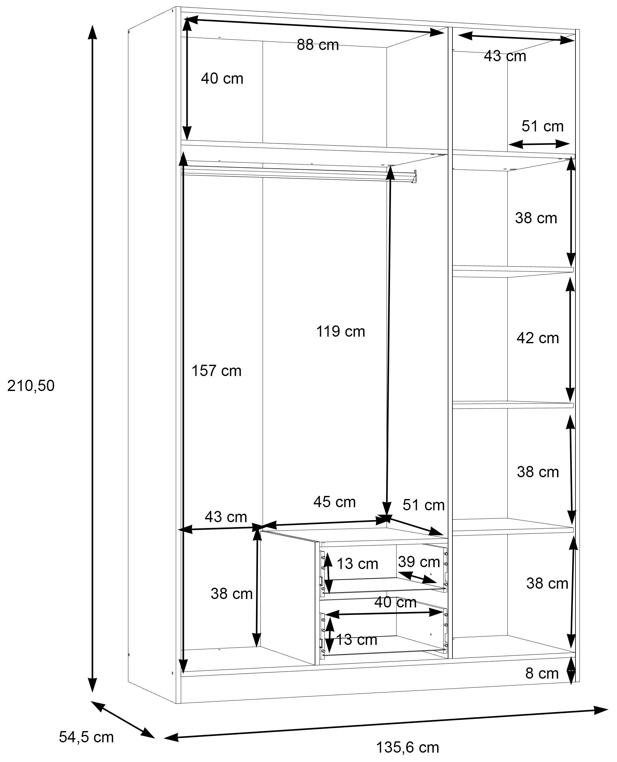 FORTE Kleiderschrank