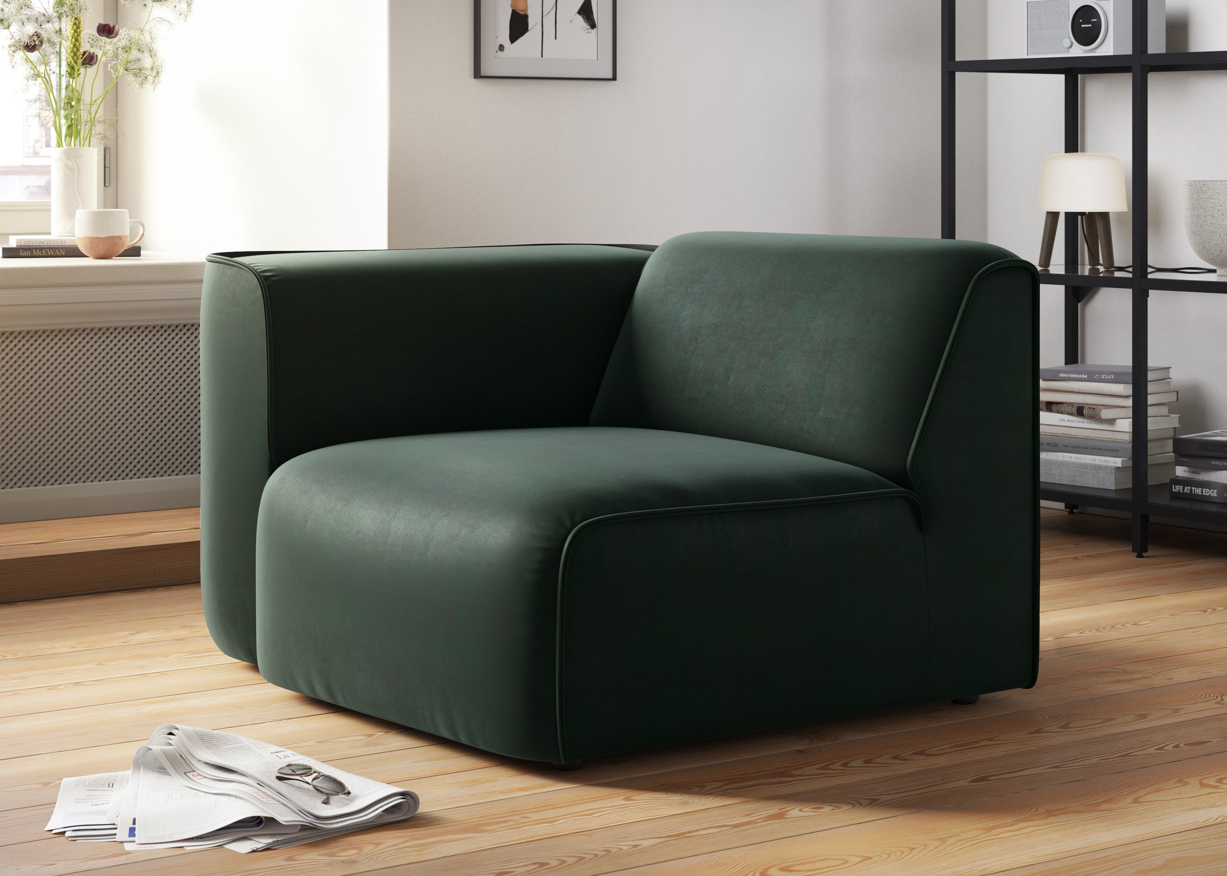RAUM.ID Sessel »Merid Sofa-Eckelement, Masse B/T/H: 109/97/46 cm«, als Modul oder separat verwendbar, für individuelle Zusammenstellung