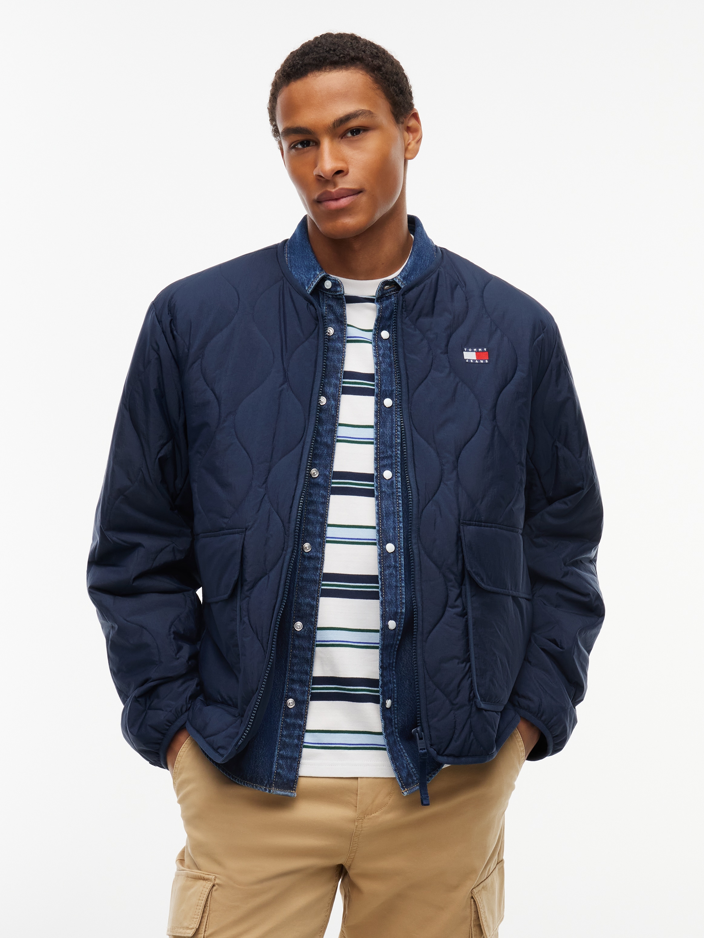 Image of Tommy Jeans Steppjacke "QUILTING CITY JACKET" ohne Kapuze Regular fit mit Klappentaschen
