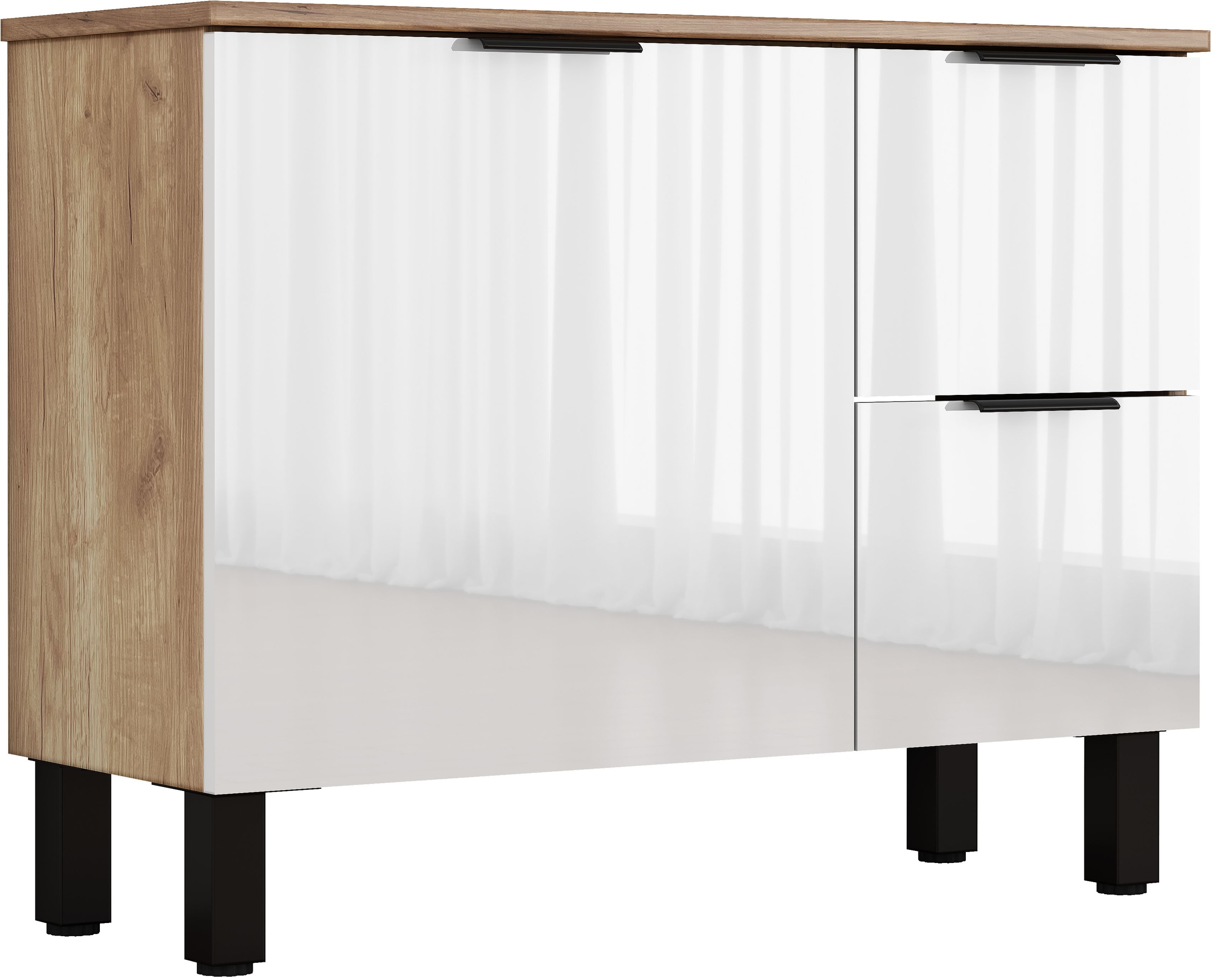 Image of GOODproduct Waschbeckenunterschrank "Picante" in 60 und 80cm erhältlich, 1 Türen und 2 Schubladen, zum Stellen
