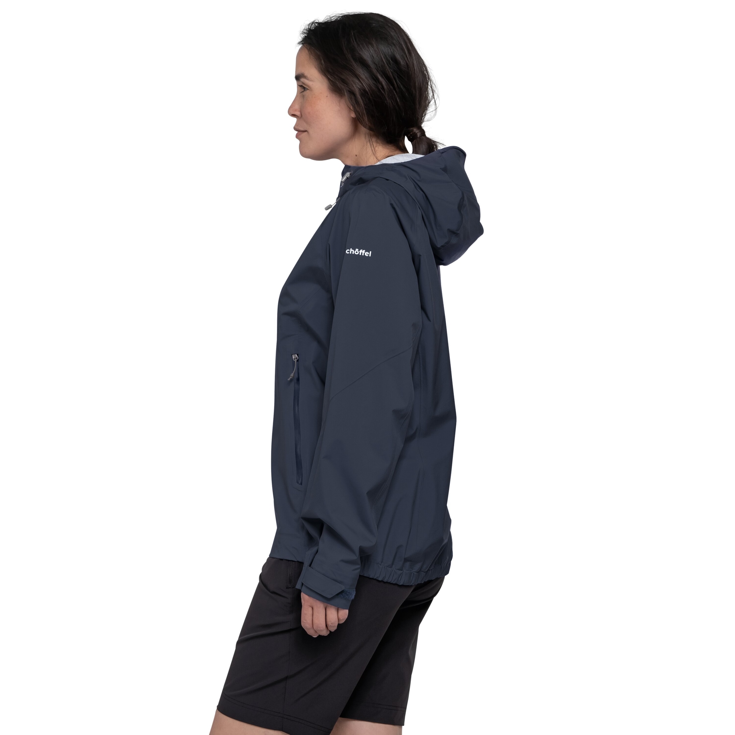 Schöffel Veste d'extérieur »navy blazer« mit Kapuze für Trekking und Wandern, mit Kapuze, wasserdicht, winddicht