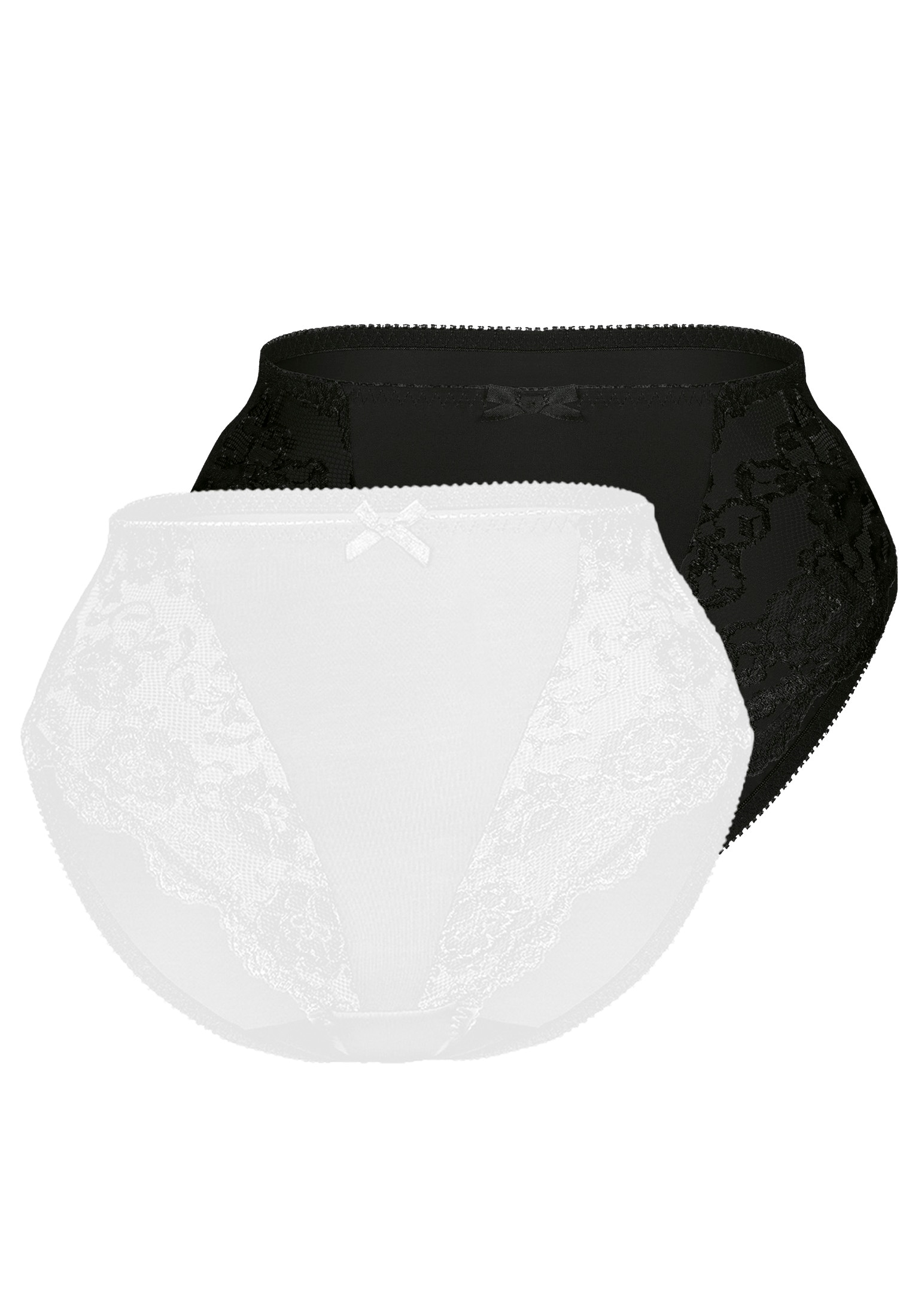 Image of Sassa Miederslip "Classic Lace" 2er Pack, mit floraler Spitze, feminin, matt-glanz Effekt