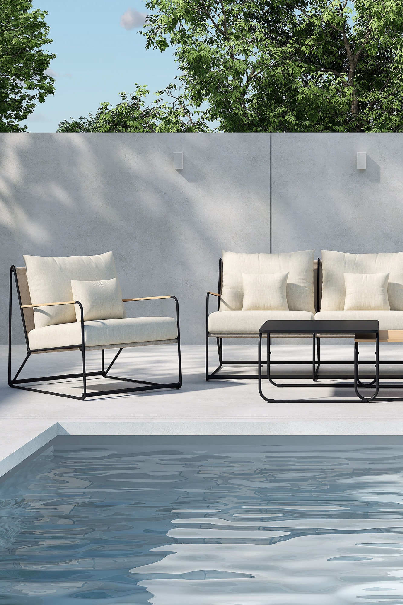 Venture Home Gartenlounge-Set »Palazzo, grosszügiges Outdoor-Set für hohen Sitzkomfort« 5 tlg. Loungemöbel mit Stoffbezug, angenehm, weich
