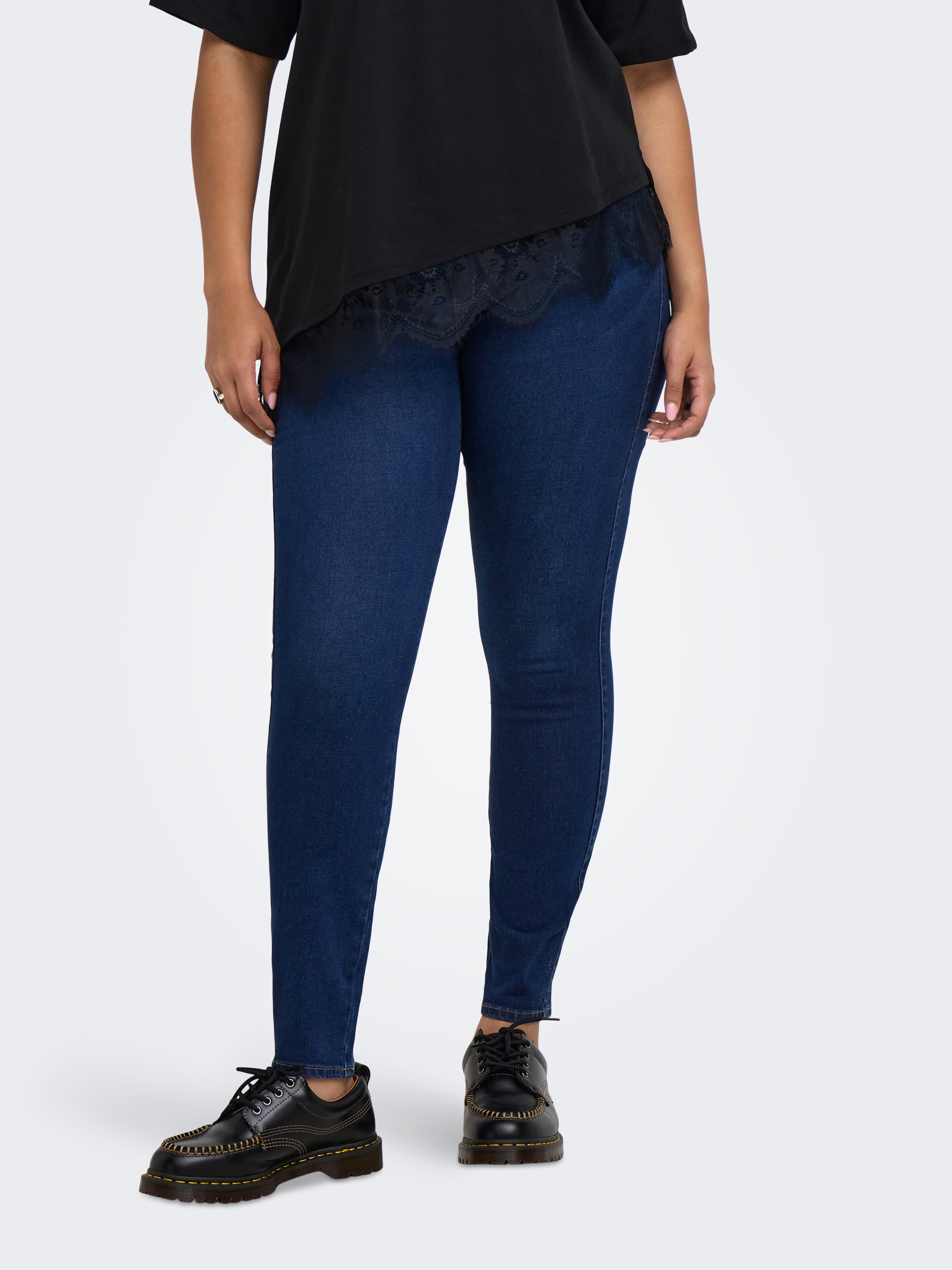 Image of ONLY CARMAKOMA Skinny-fit-Jeans "CARSNOW HW STRETCH SKINNY PIM655 NOOS" Baumwollmischung, High Waist
