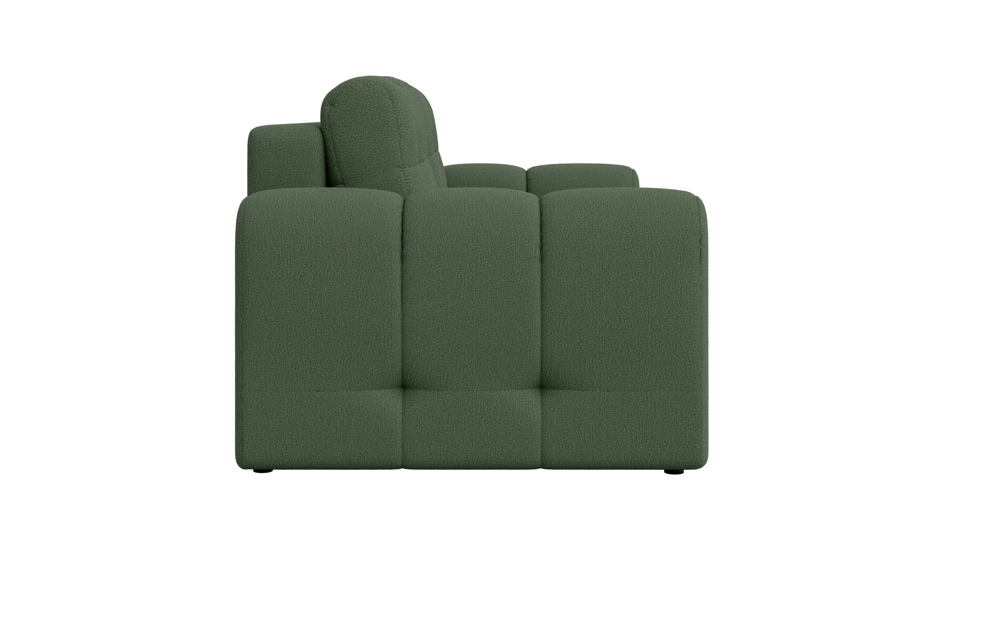 INOSIGN 2-Sitzer »Manilla, trendige Steppung, 2 Rückenkissen, B/T/H 195/107/91 cm«, mit Wellenunterfederung, in verschiedenen Materialien und Farben