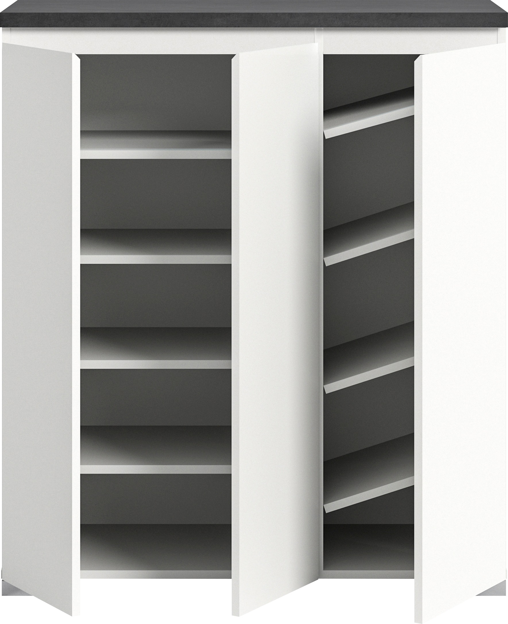 INOSIGN Schuhschrank »Skoskap, Tiefe 40 cm, 3 Türen, 10 Fächer, 8 Einlegeböden«, Platz für ca. 17 Schuhpaare, Kommode, Schuhkommode, Schuhregal