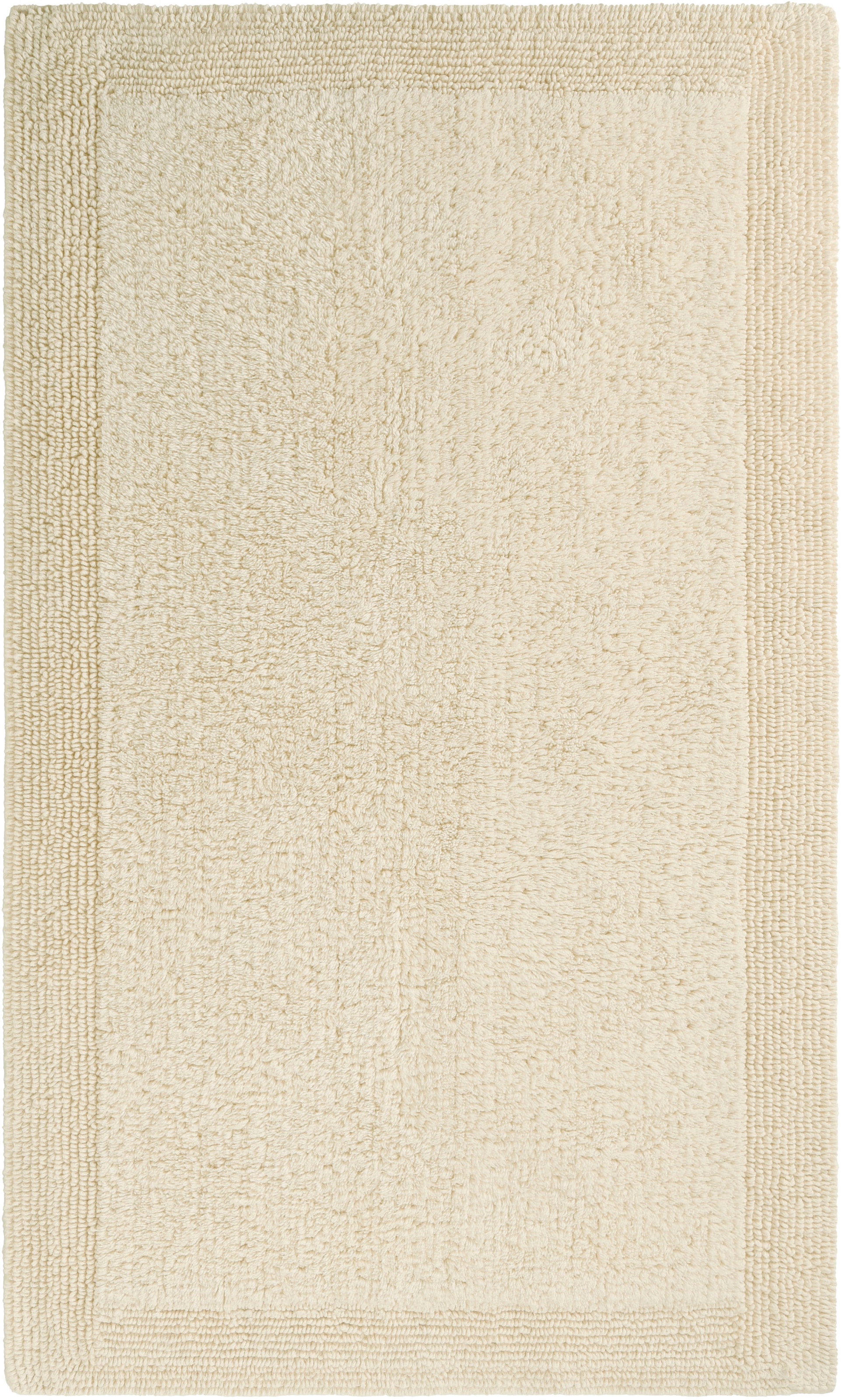 GOODproduct Badematte »Kapra, Badvorleger, Badezimmer Teppich« Höhe 14 mm beidseitig nutzbar | fussbodenheizungsgeeignet | strapazierfähig mit Bordüre, Badteppich, Badematte, Baumwolle