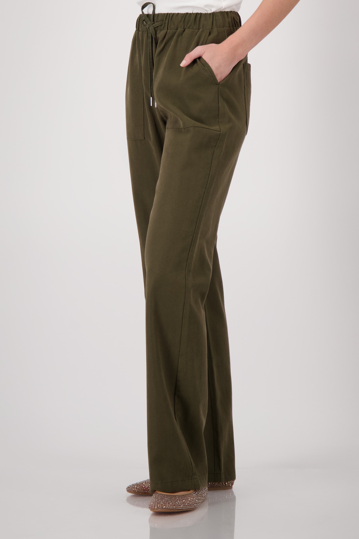 Monari Pantalon à enfiler »Hose Schlupf«  Coupe régulière avec poches