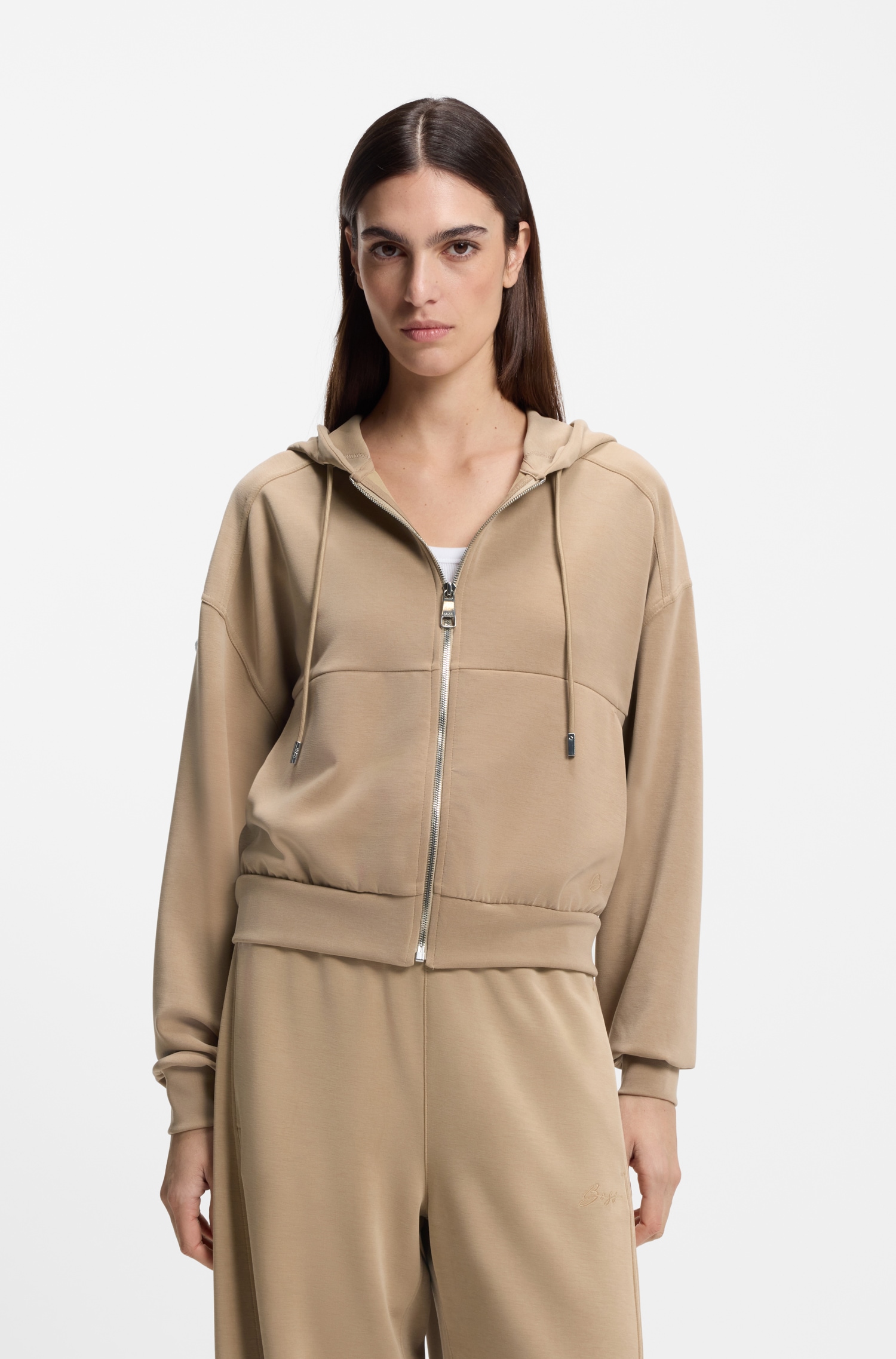 Image of BOSS ORANGE Kapuzensweatjacke "Elijak Premium Damenmode" im Oversized Fit