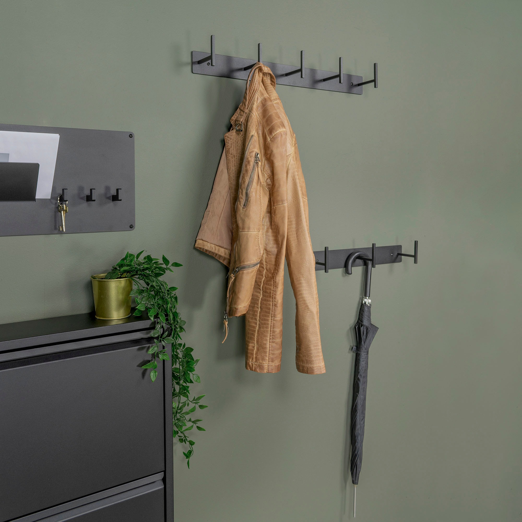 Spinder Design Crochet de garde-robe »CHAPMAN 3« Porte-manteau mural en acier avec 3 crochets