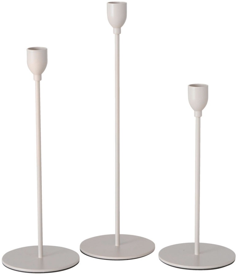 LeGer Home by Lena aus Ayva«, (Set, Gercke »Kerzenhalter Teelichthalter edler mit St.), 3 Oberflächenstruktur Glas