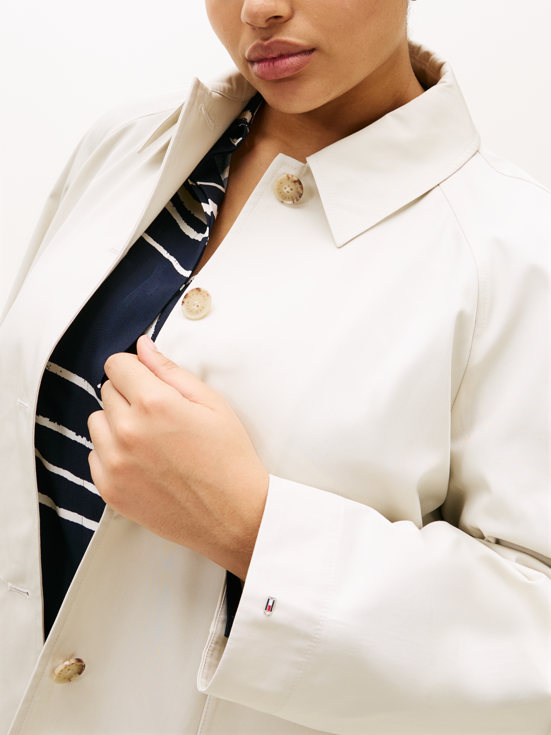 Tommy Hilfiger Curve Veste d'extérieur »CRV COTTON SHORT JACKET« in grossen Grössen