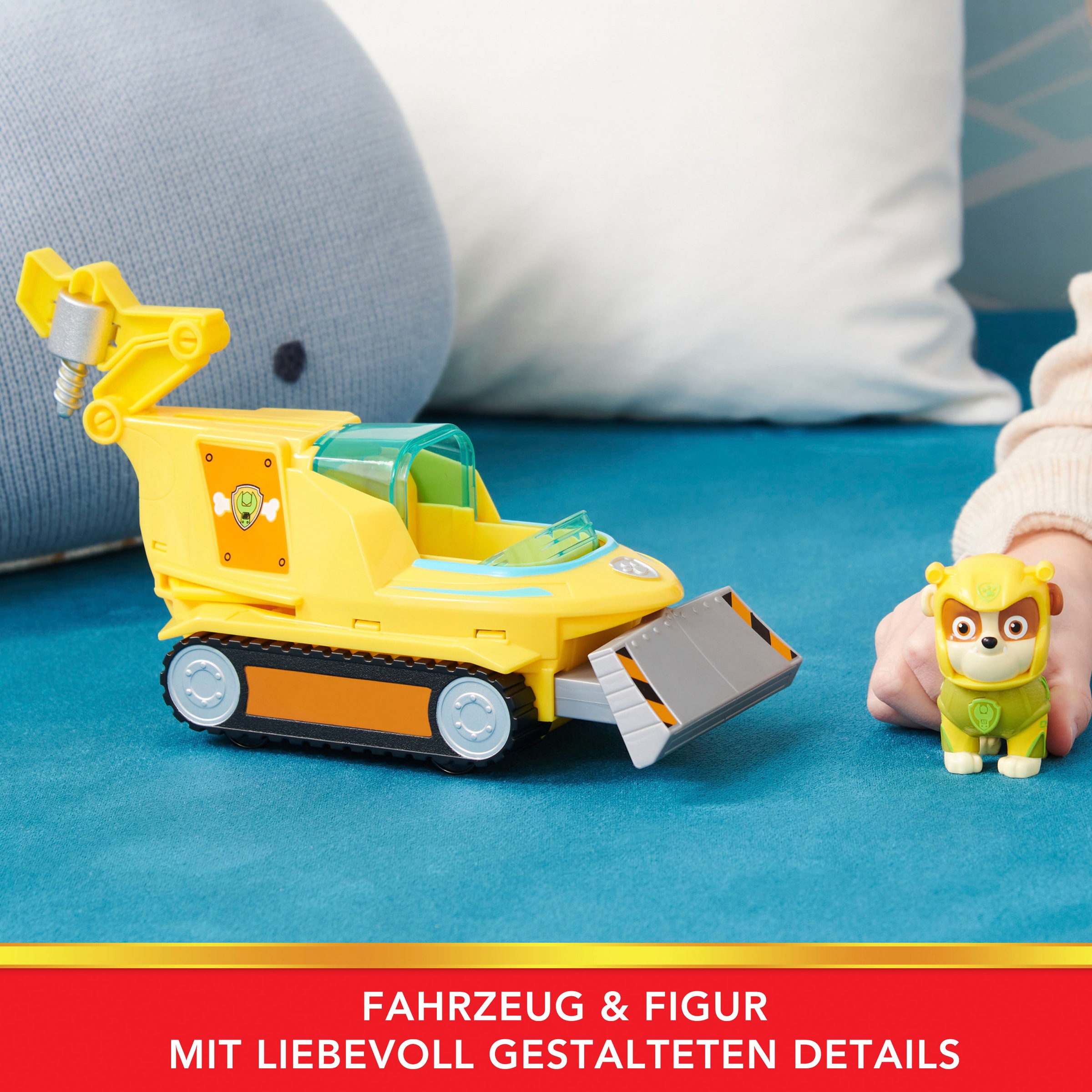 Spin Master Voiture-jouet »Paw Patrol - Aqua Pups - Basic Themed Vehicles Solid Rubble« mit Funktionen
