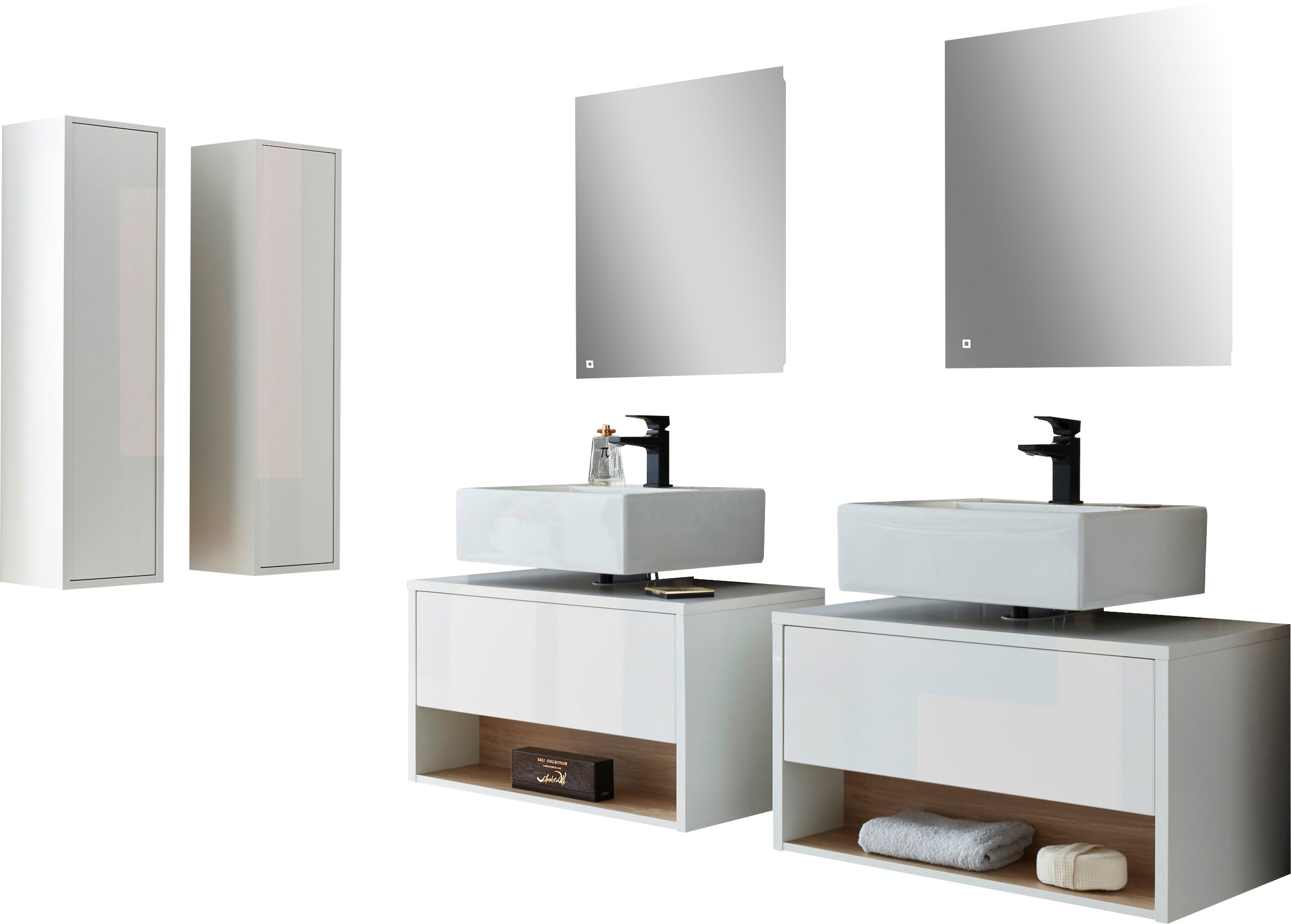 Image of Home affaire Badmöbel-Set "Studio Line, Bad im modernen Design, 6-teiliges Badezimmer" 6 Stk. tlg.