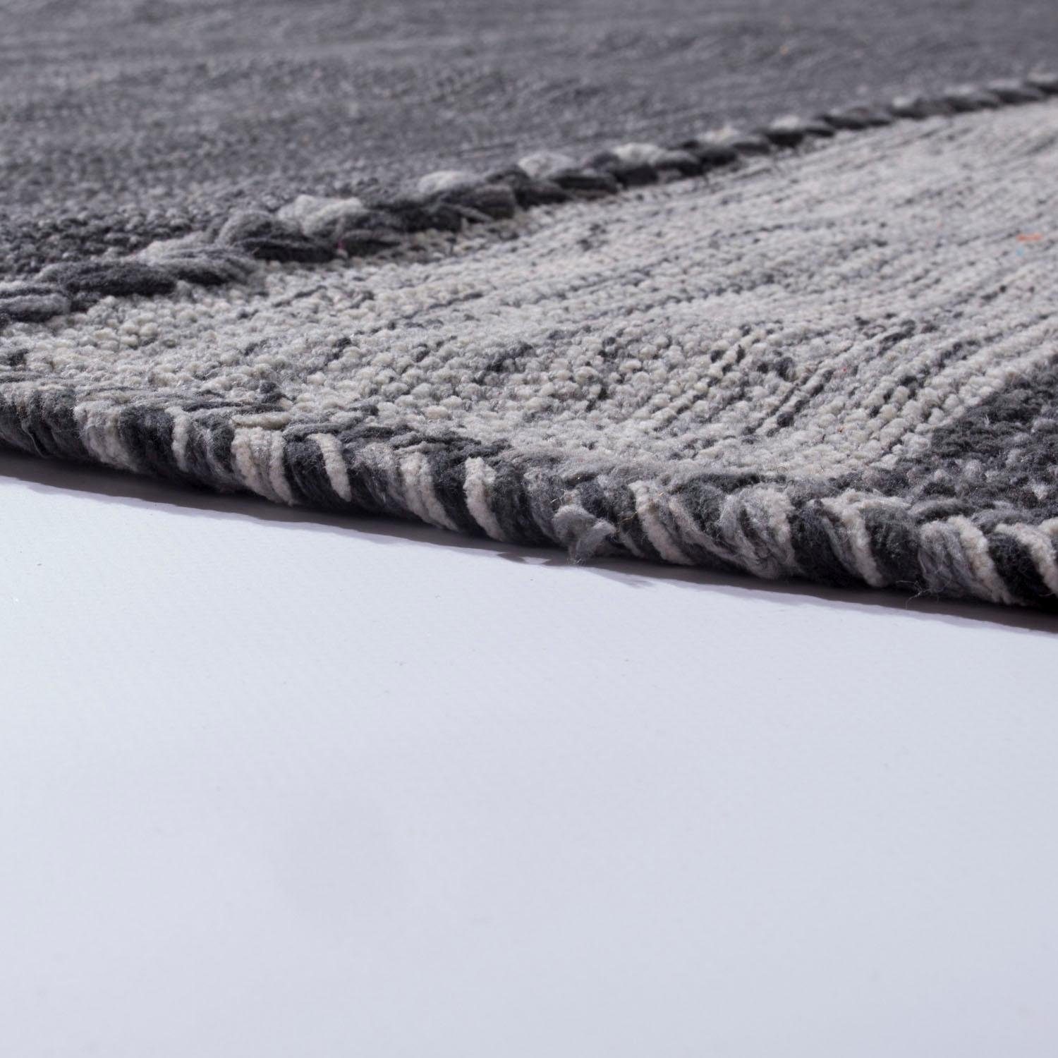 Paco Home Teppich »Kilim 217«, rechteckig, 12 mm Höhe, handgewebter Wendeteppich, reine Baumwolle, gestreift, Wohnzimmer