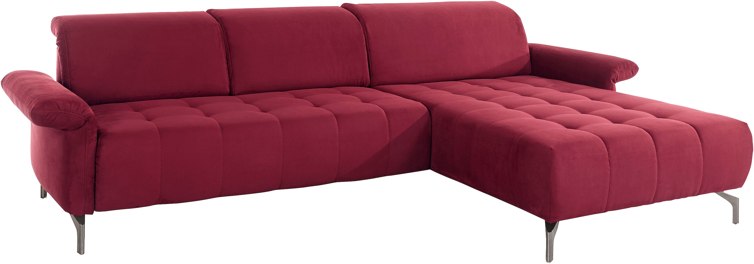 INOSIGN Ecksofa »Fresh L-Form« Federkern, wahlweise Kopfteilverstellung und motorischer Vorziehsitz