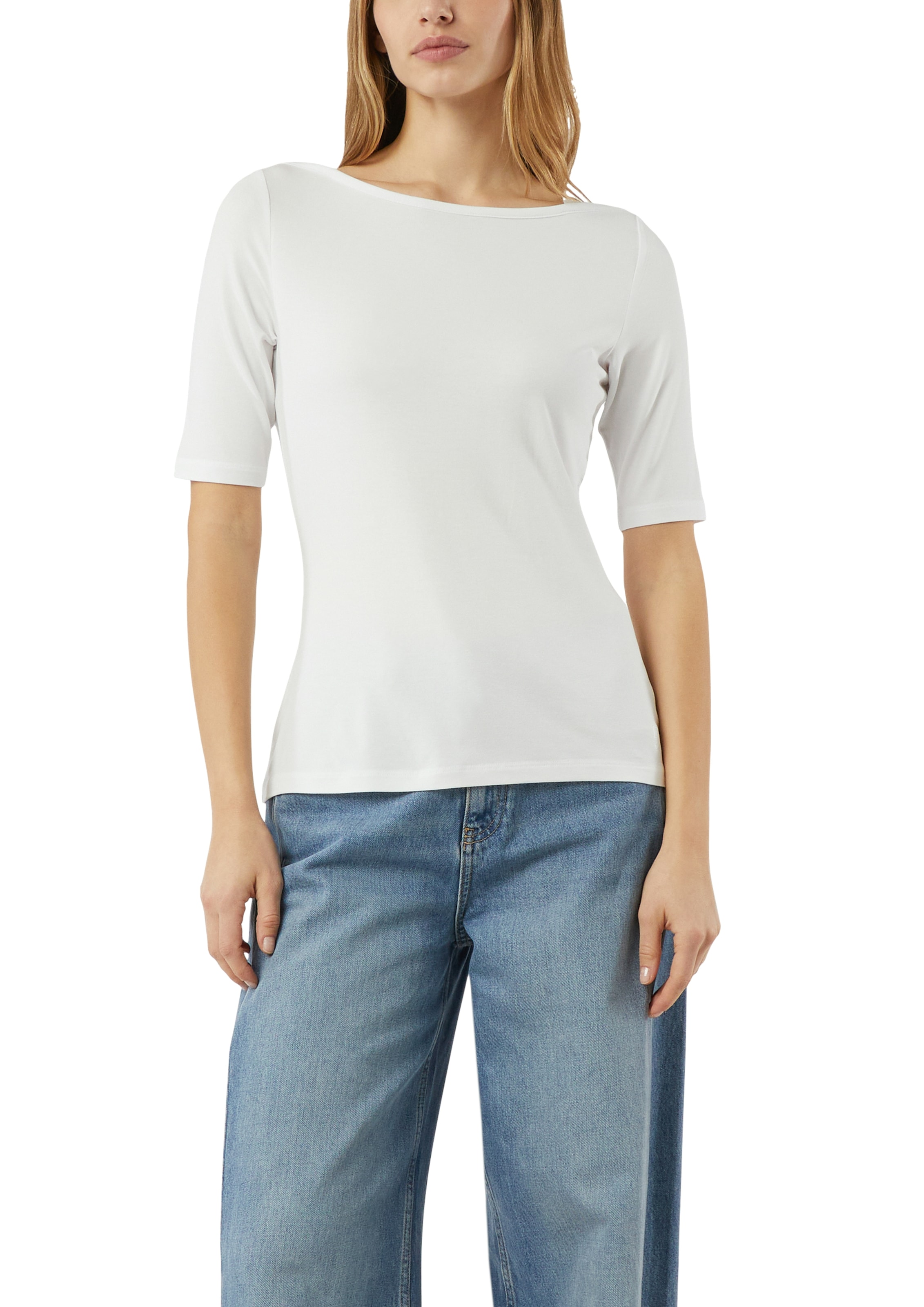 Image of Comma T-Shirt halbarm, mit U-Boot.Ausschnitt