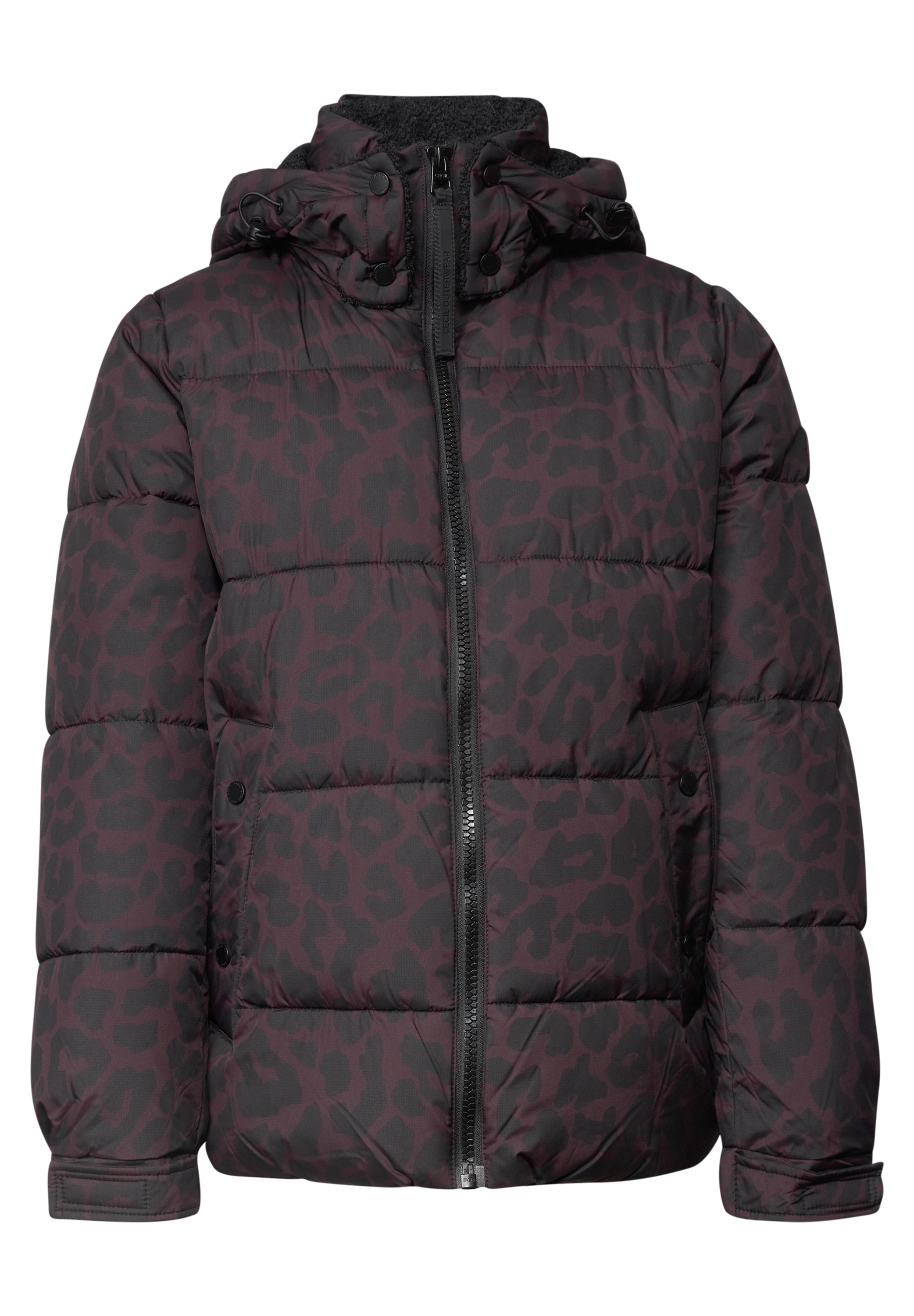 Image of Cecil Steppjacke mit Kapuze mit Animal-Print