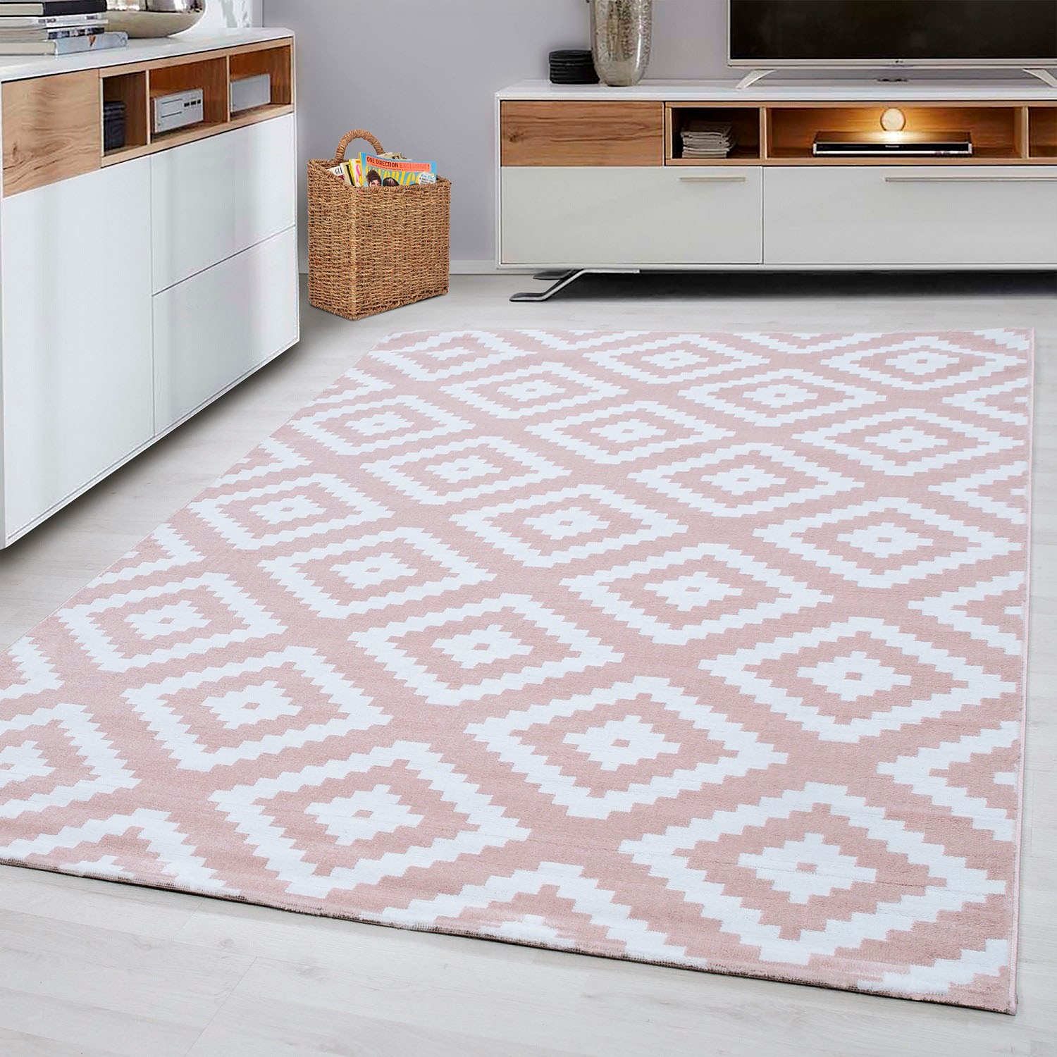Image of Ayyildiz Teppiche Teppich "Plus 8005" rechteckig 6 mm Höhe Läufer, gemusterter Flachflor, robust, Webteppich, alle Räume
