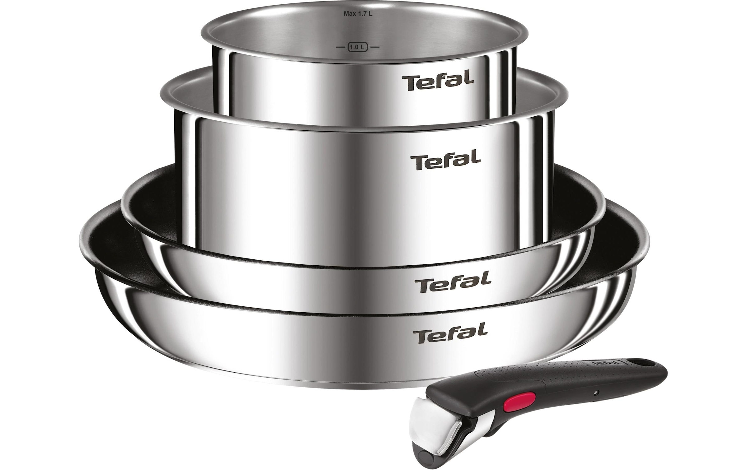 Tefal Kochtopf "Ingenio Emotion" Set, 5 tlg. Edelstahl