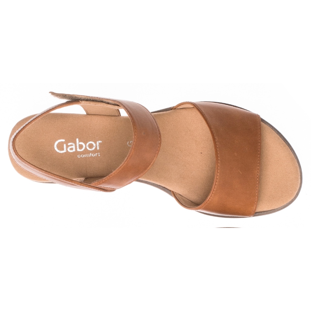 Gabor Sandalette »GENUA«, Sommerschuh, Sandale, Keilabsatz, mit Klettverschluss, Weite G