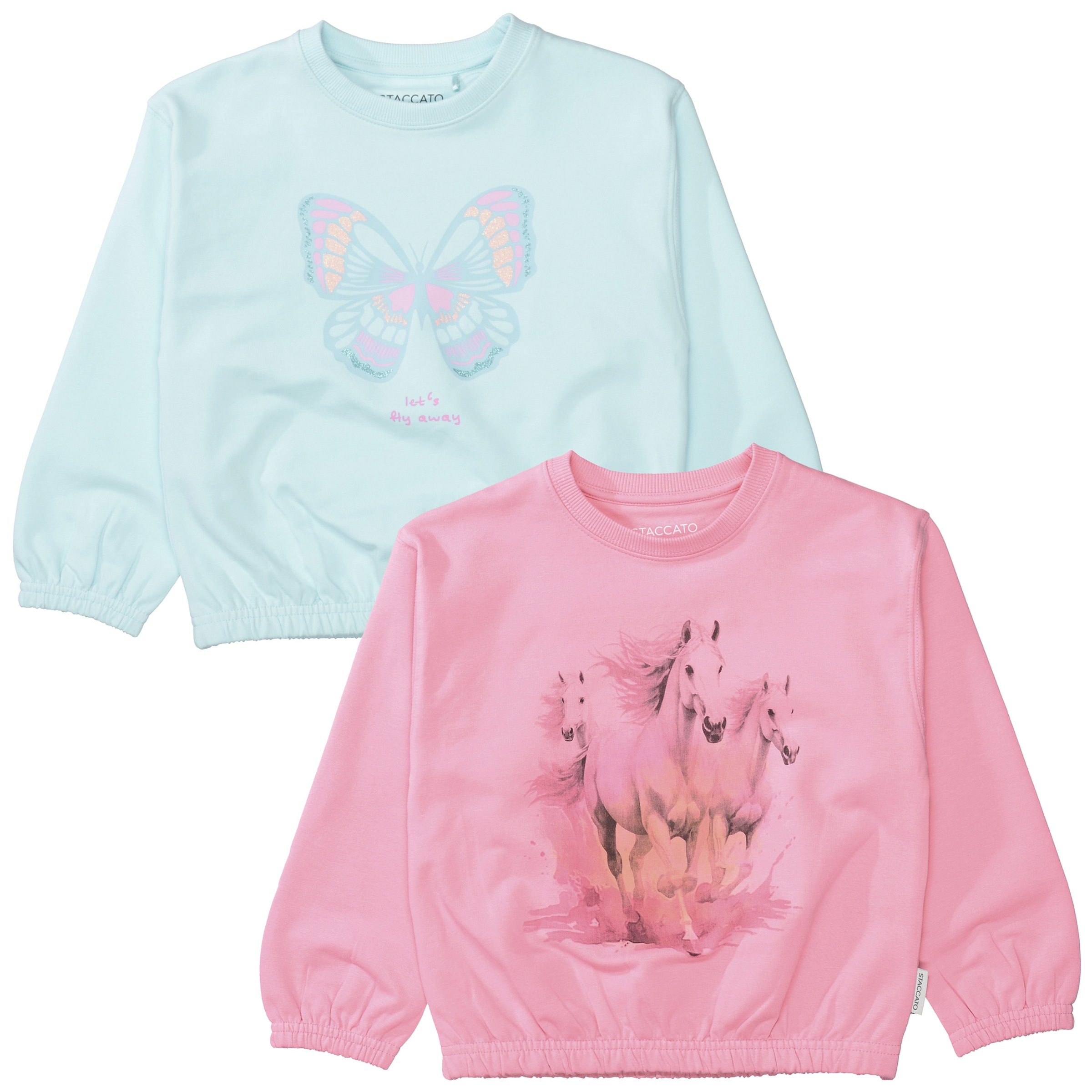 Image of STACCATO Sweater, 2 tlg. 2er Pack Sweatshirts, mit Motivdruck, Pferd, für Girls