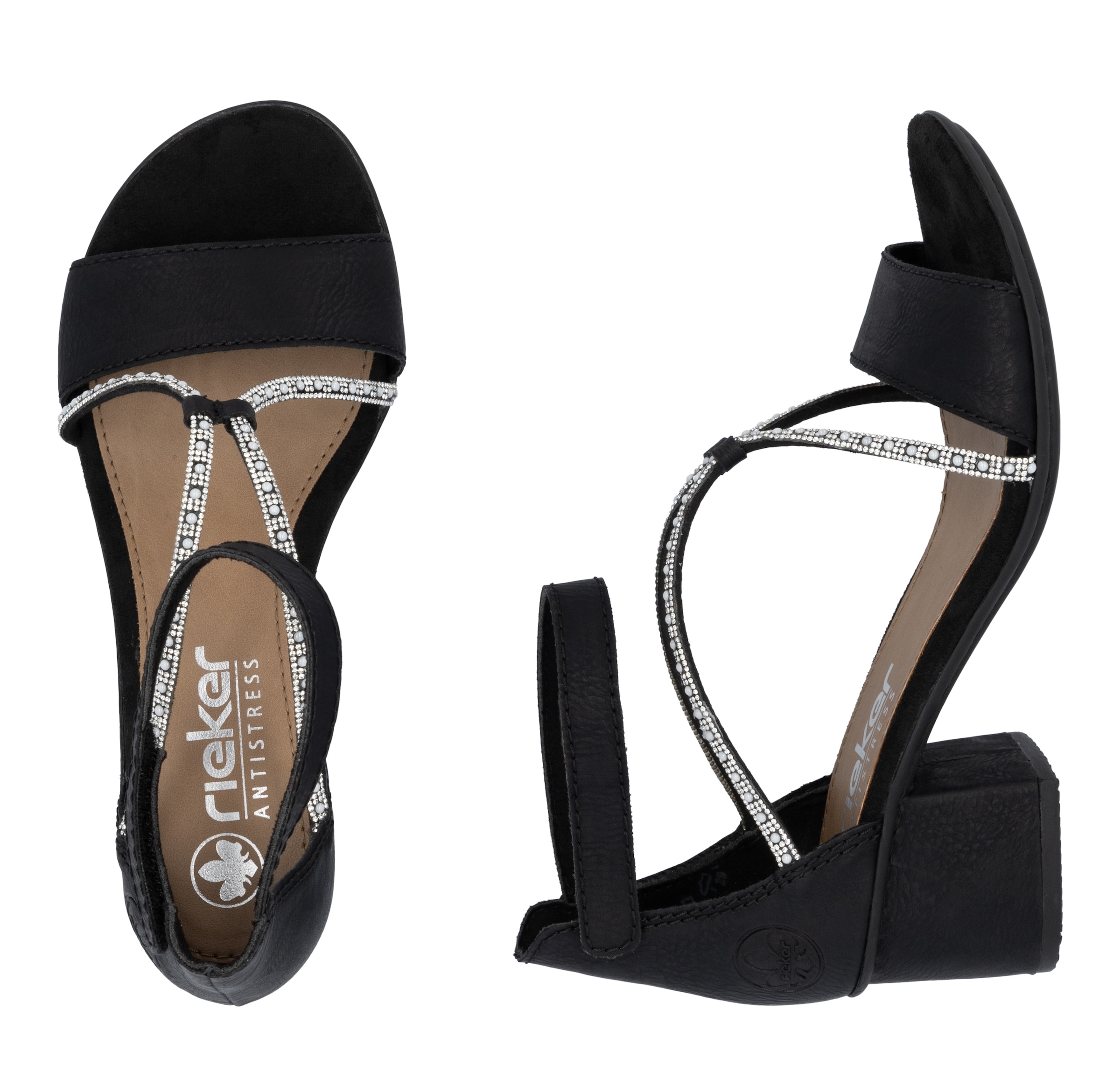 Rieker Sandales  Sommerschuh, Sandale, Blockabsatz, mit praktischem Klettverschluss