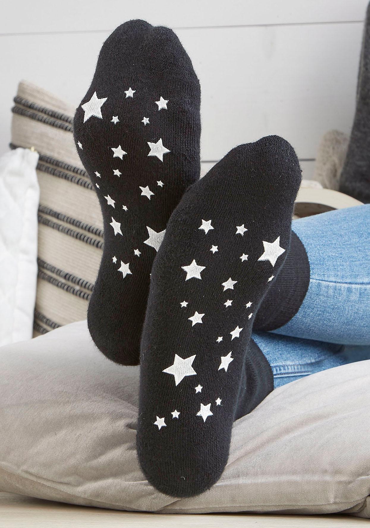 ♕ Lavana ABS-Socken, Antirutschsohle im 3 Sterndesign (Set, versandkostenfrei auf mit Paar)