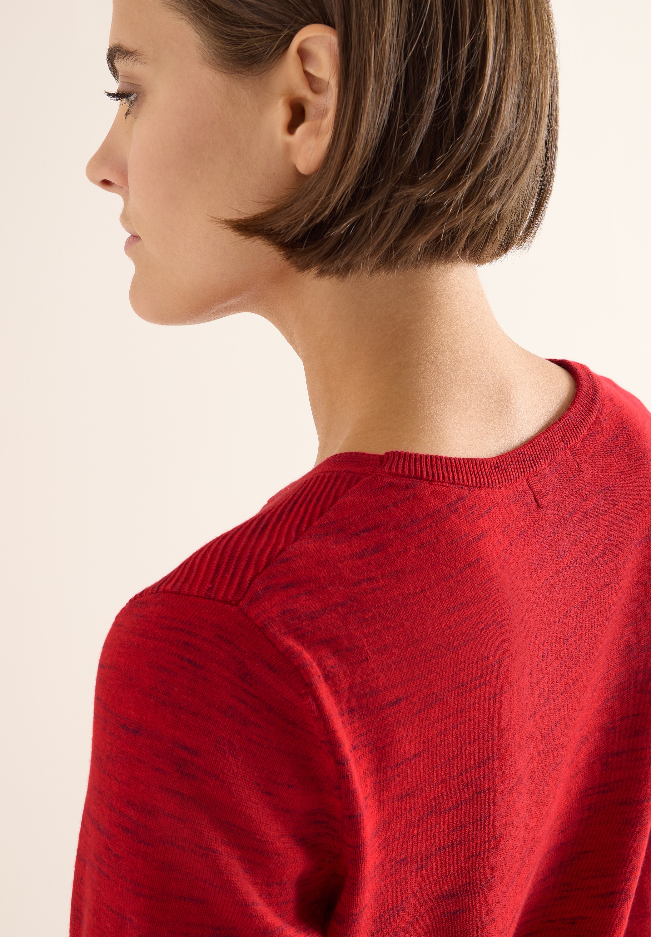 Cecil Rundhalspullover mit Struktur