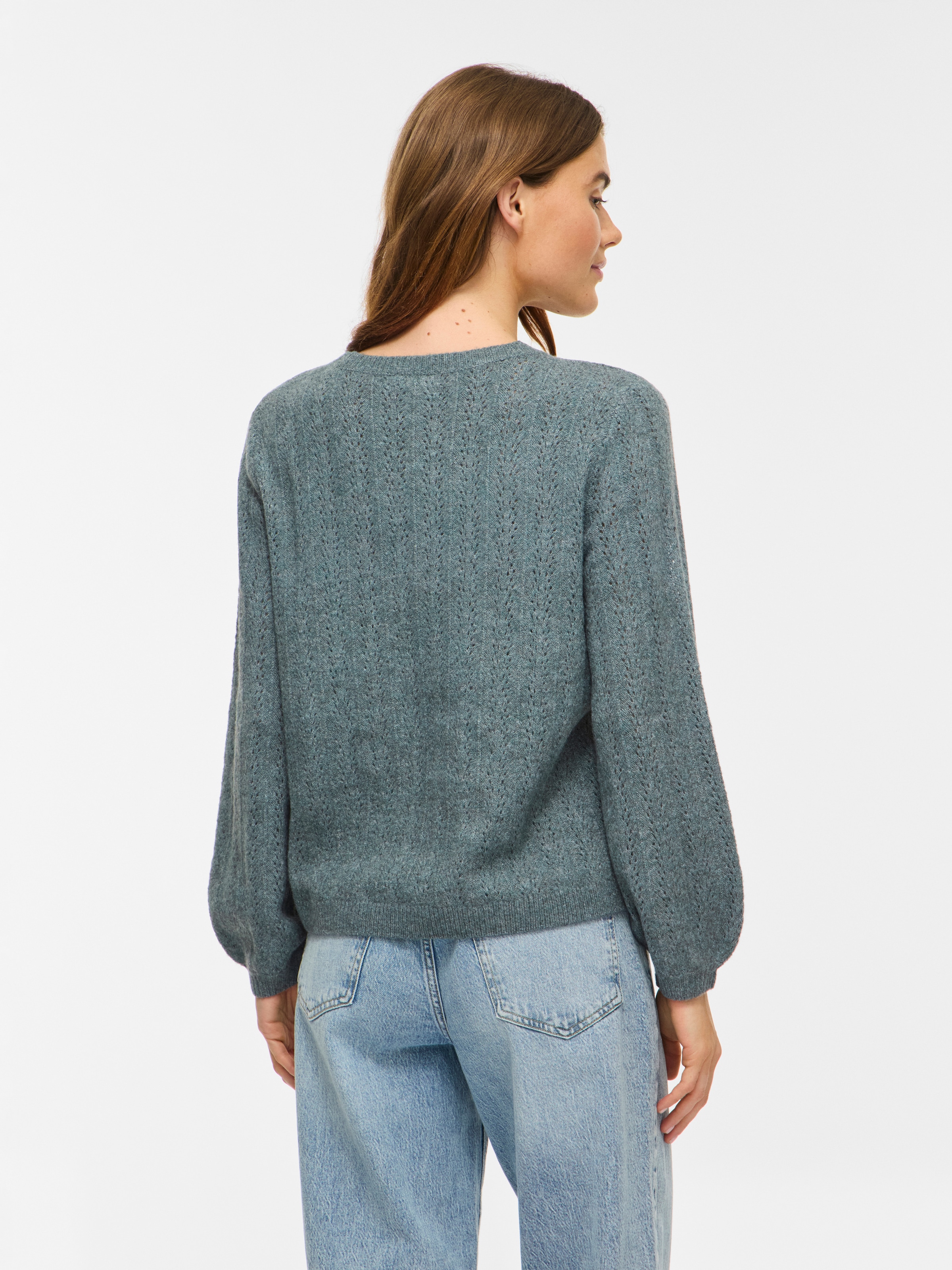 Vila Pull en tricot »VILIGA POINTELLE L/S O-NECK TOP -NOOS« mélange de matériaux