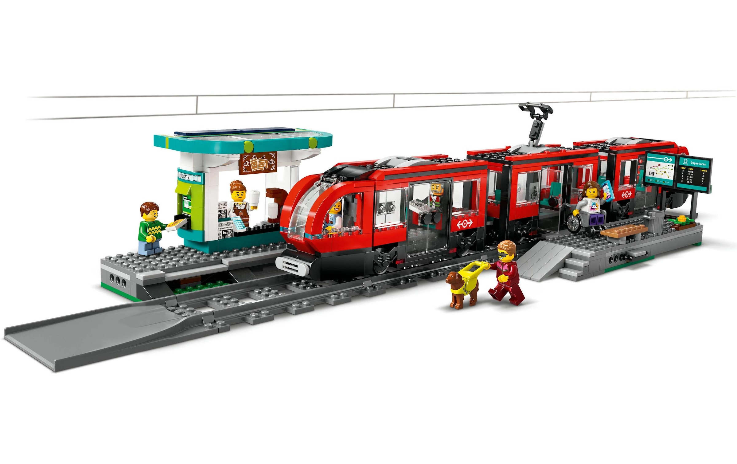 LEGO® Konstruktionsspielsteine »City Strassenbahn mit Haltestelle 60423«, (811 St.)