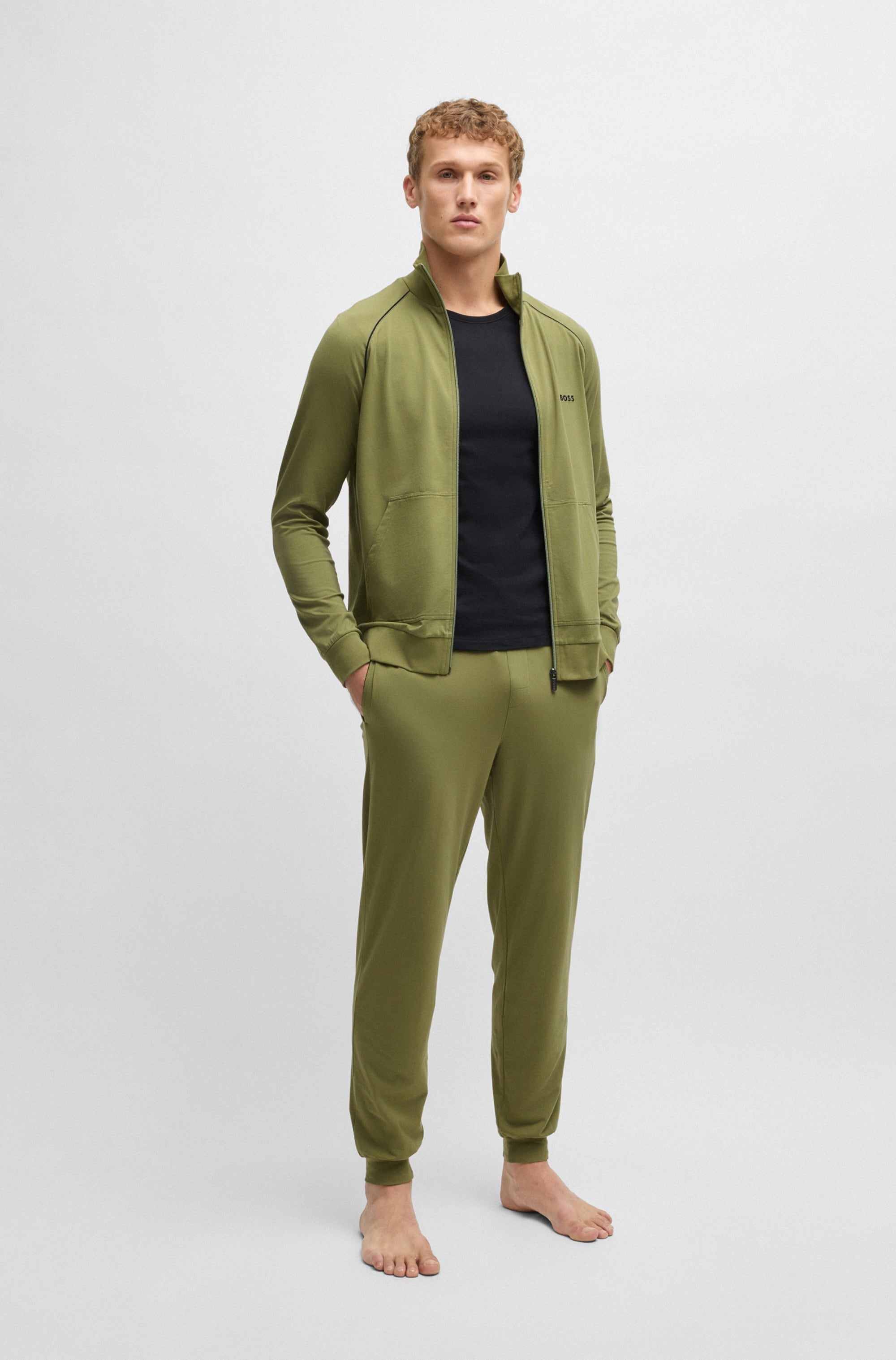 BOSS Sweatjacke »Mix&Match Jacket Z«, mit Kängurutasche
