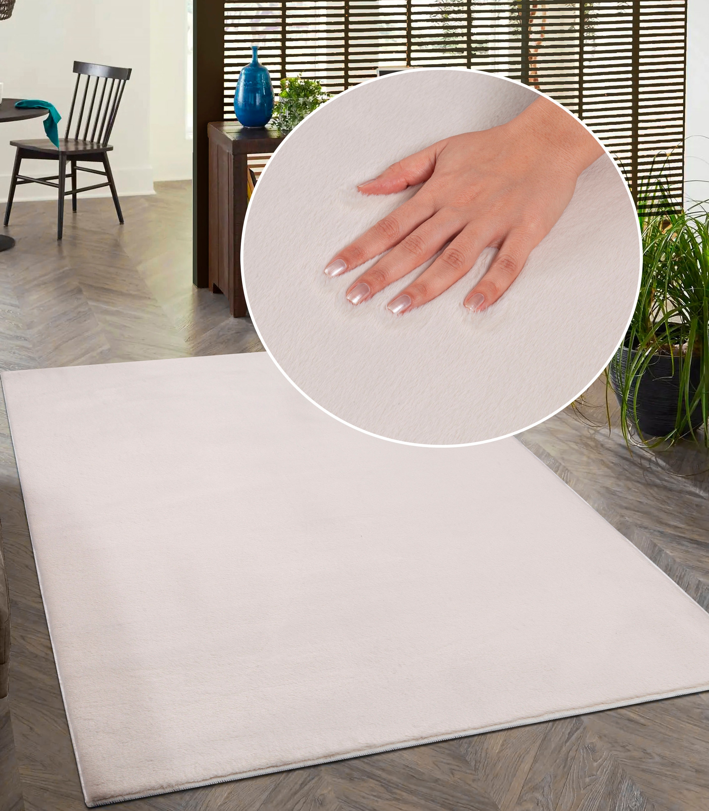 Image of merinos Teppich "Focus 47" rechteckig 11 mm Höhe Fellteppich, weich und elegant, Wohnzimmer, Schlafzimmer