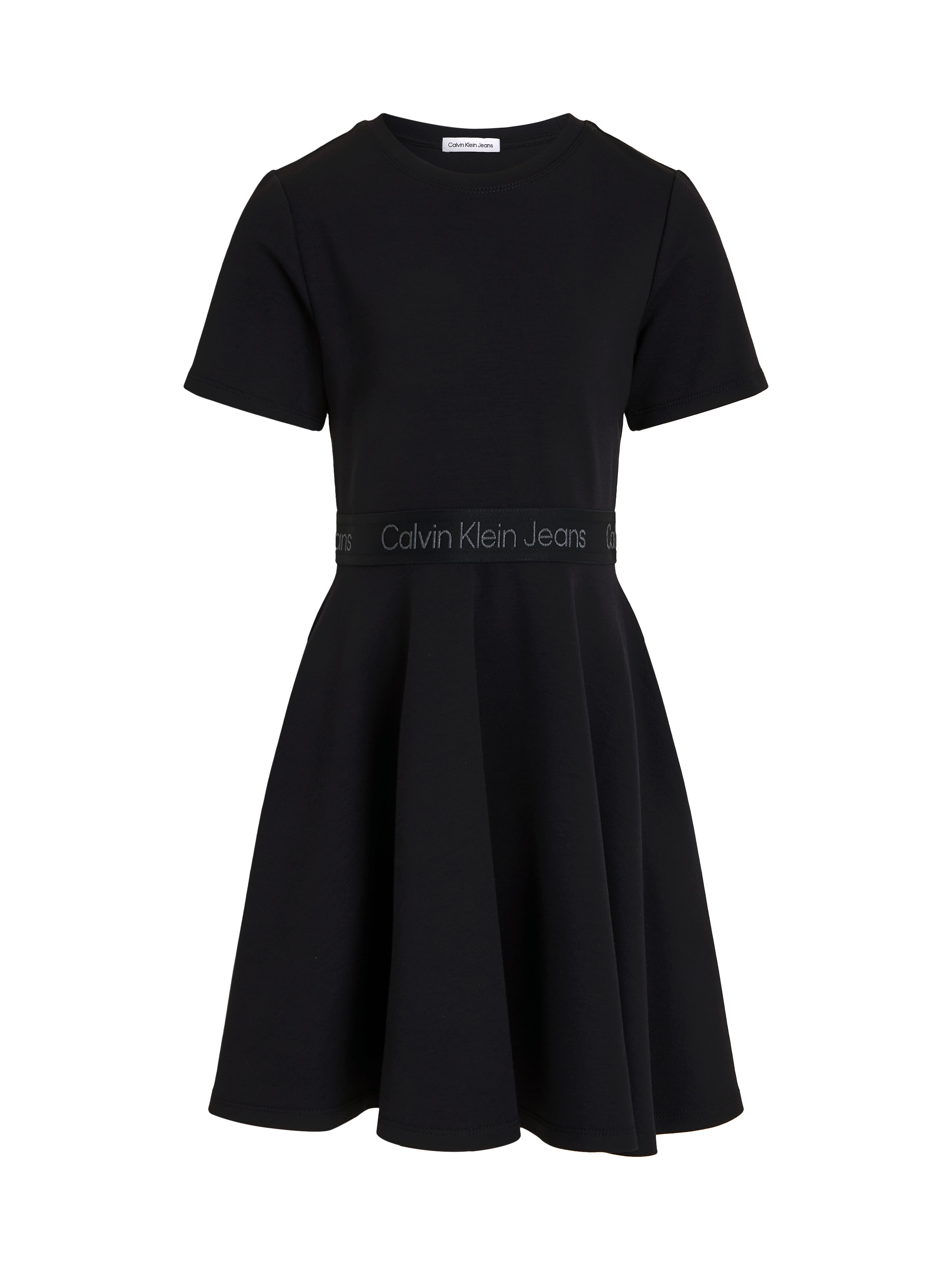 Calvin Klein Jeans Jerseykleid »PUNTO TAPE FIT FLARE SS DRESS«, für Kinder bis 16 Jahre