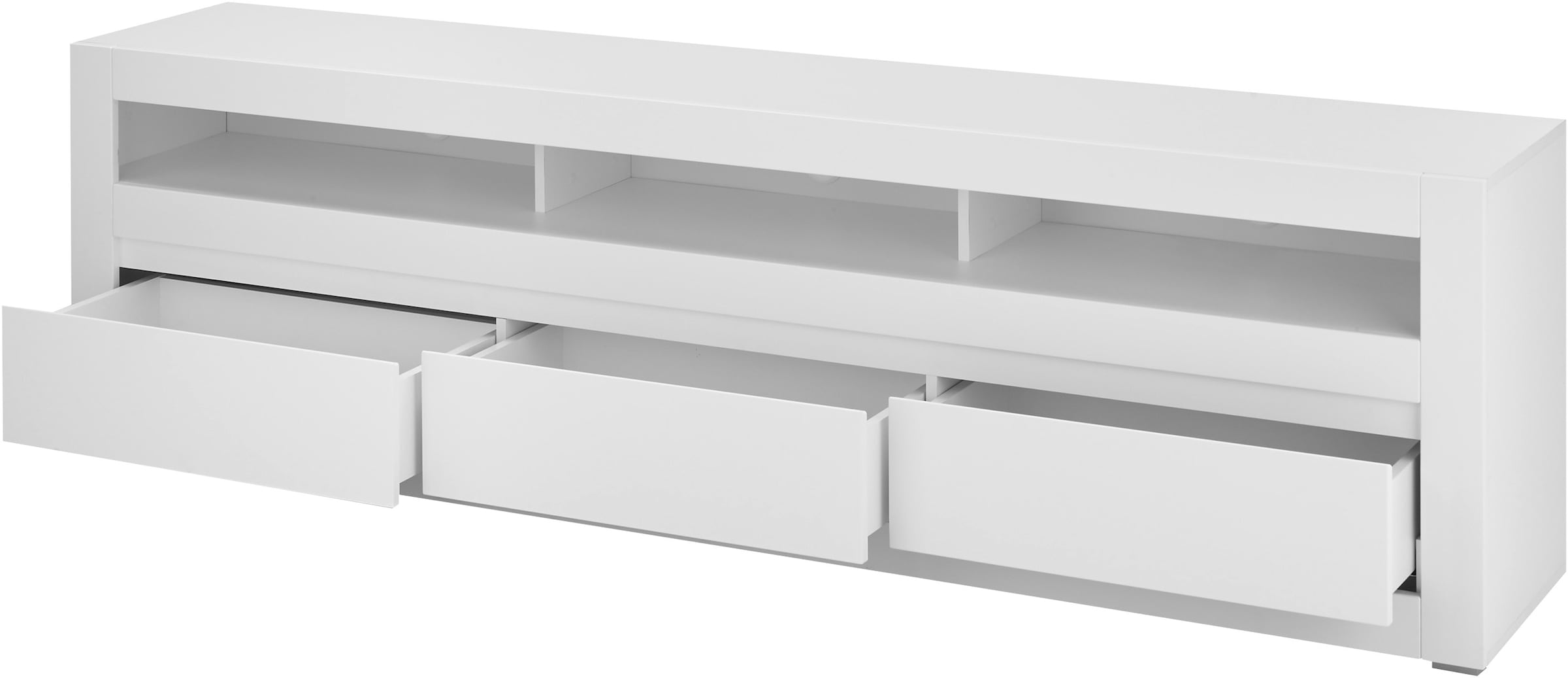 INOSIGN Lowboard »Chester, moderner TV-Unterschrank, Kommode mit Stauraum, Weiss Matt«, (1 St.), austauschbare Blende in Griffleiste, zeitloses Design, 217 cm breit