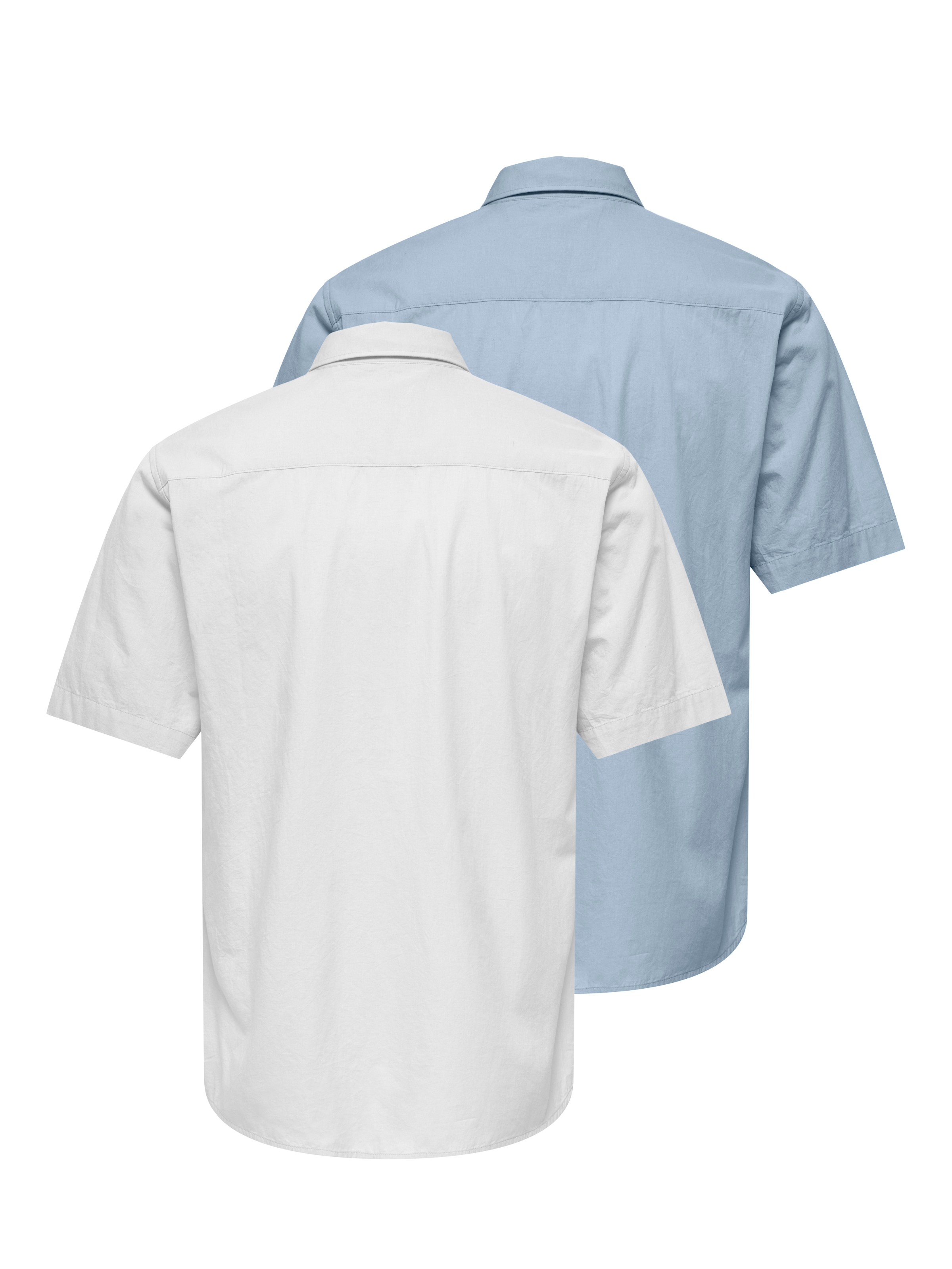 ONLY & SONS Chemise à manches courtes »ONSFLORIA LIFE SS POPLIN SHIRT 2-PKT OTL« Packung, 2