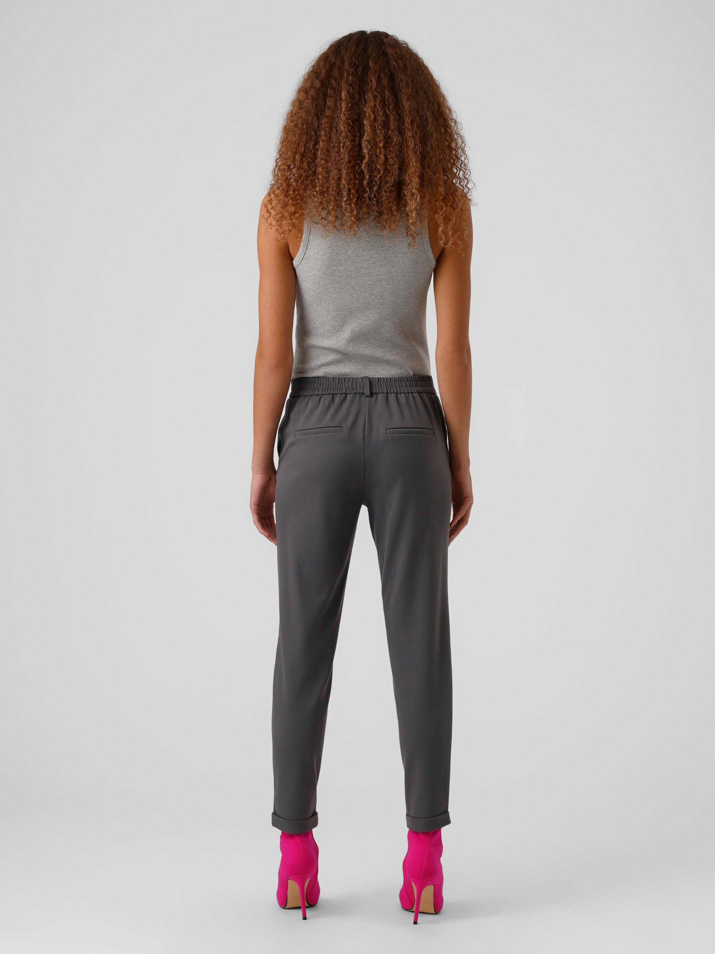Vero Moda Pantalon de costume »VMMAYA MR LOOSE SOLID PANT NOOS«  knöchelfreie Form mit Saumaufschlag