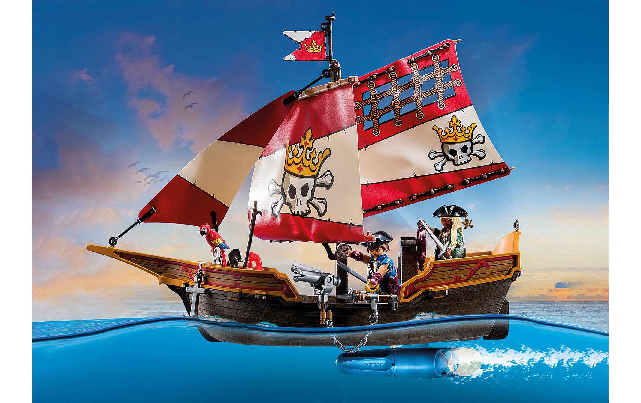 Playmobil® Spielbausteine »Pirates Kleines Piratenschiff 71418«, (101 St.)