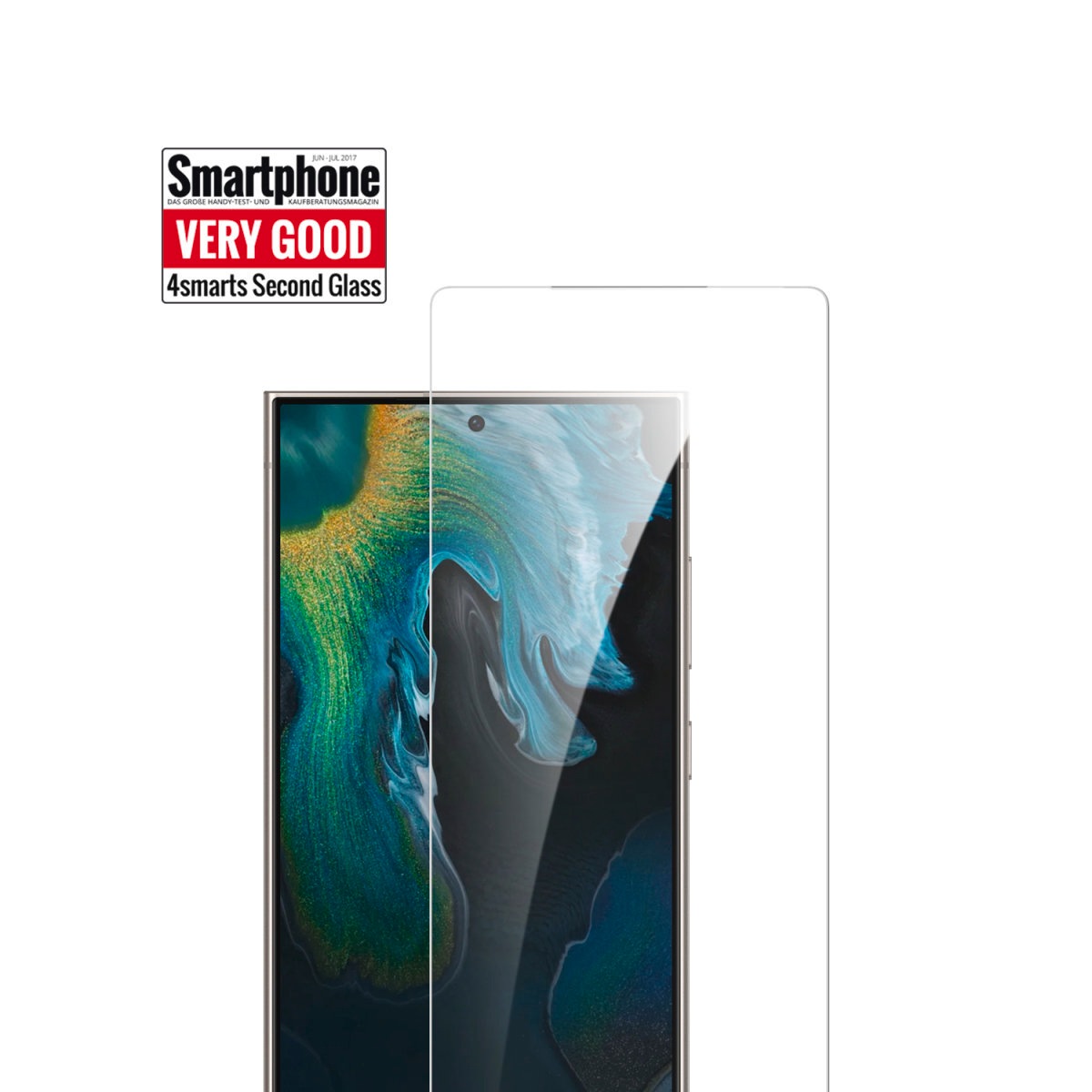 4smarts Displayschutzglas »Second Glass Screen Protector«, für Samsung Galaxy S25 Ultra, Displayschutzfolie, Schutzfolie, Bildschirmschutz, kratz- & stossfest