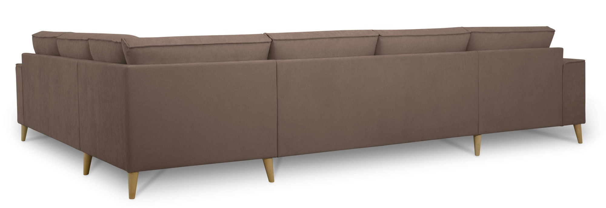 GOODproduct Paysage de salon »Oland Skandi, weicher Chenille-Stoff« U-Form, 342 cm, Wellenunterfederung, Skandi-Design, Massivholzfüsse